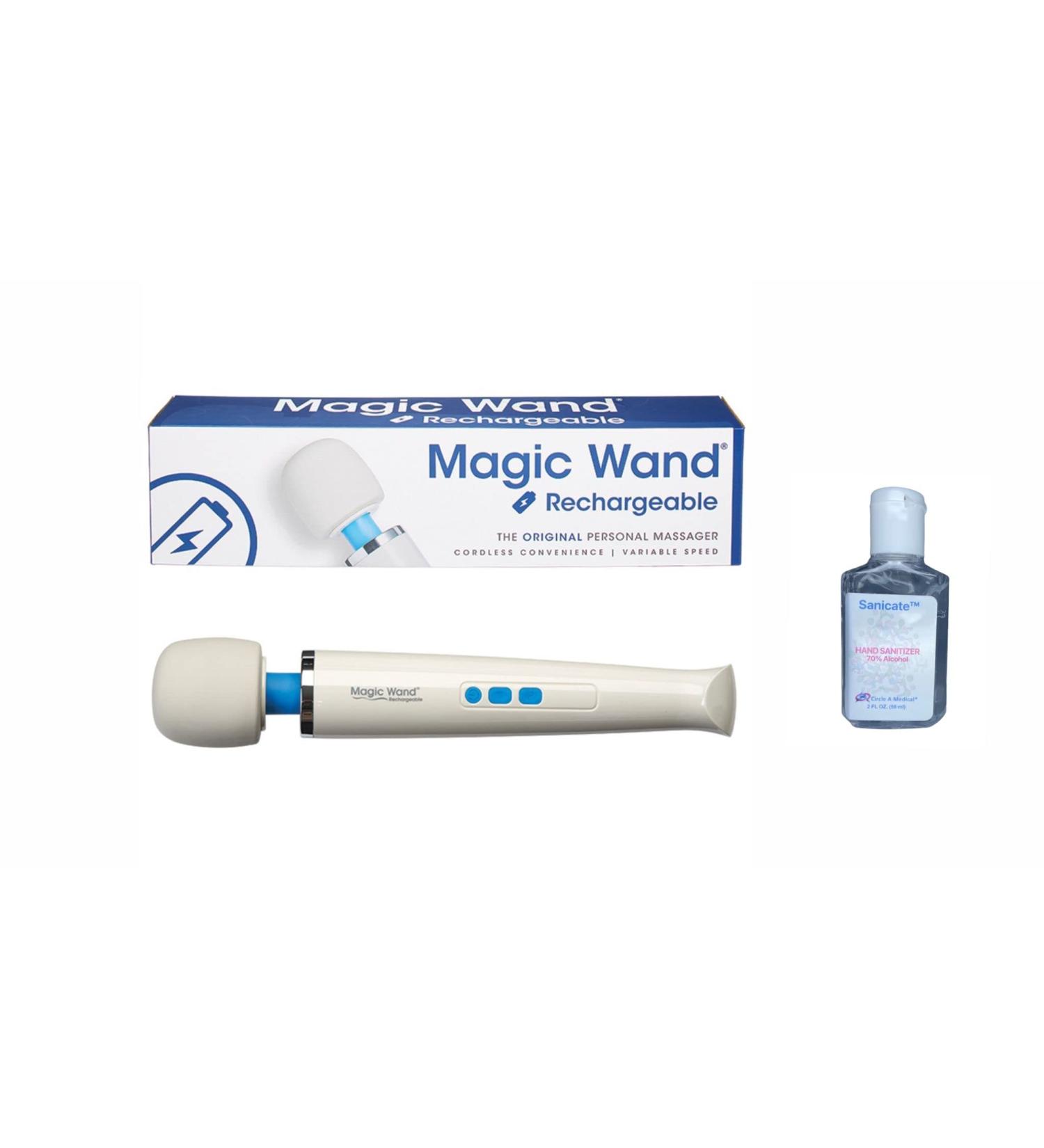 Rechargeable Magic Wand with 2oz Green Cosmos Hand Sanitizer - Buy Online on GoSupps.com