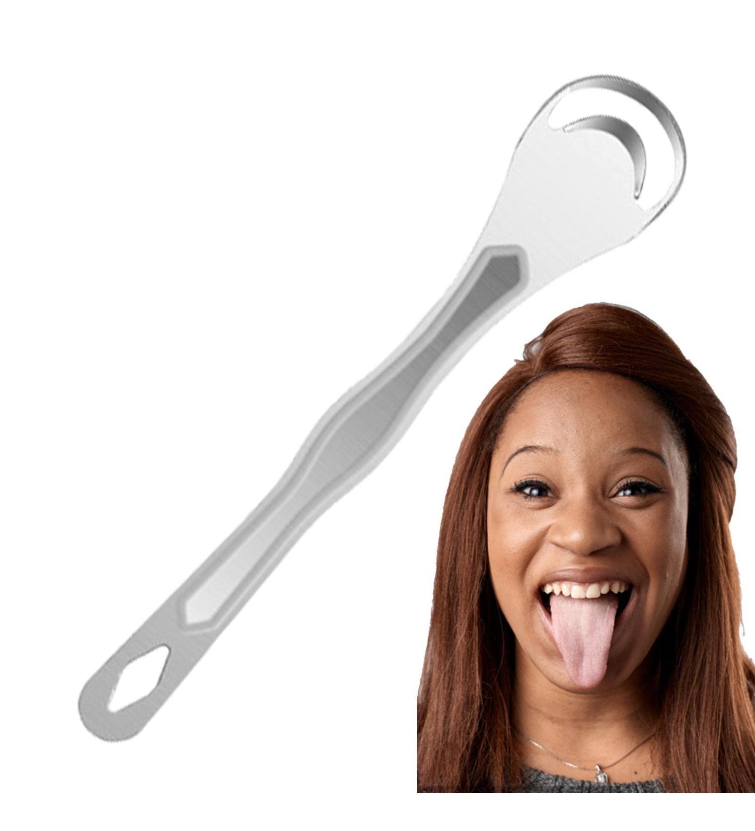 Buy Stainless Steel Tongue Cleaner & Scraper for Bad Breath - Kids Tongue Brush & Gel - Buy Online on GoSupps.com