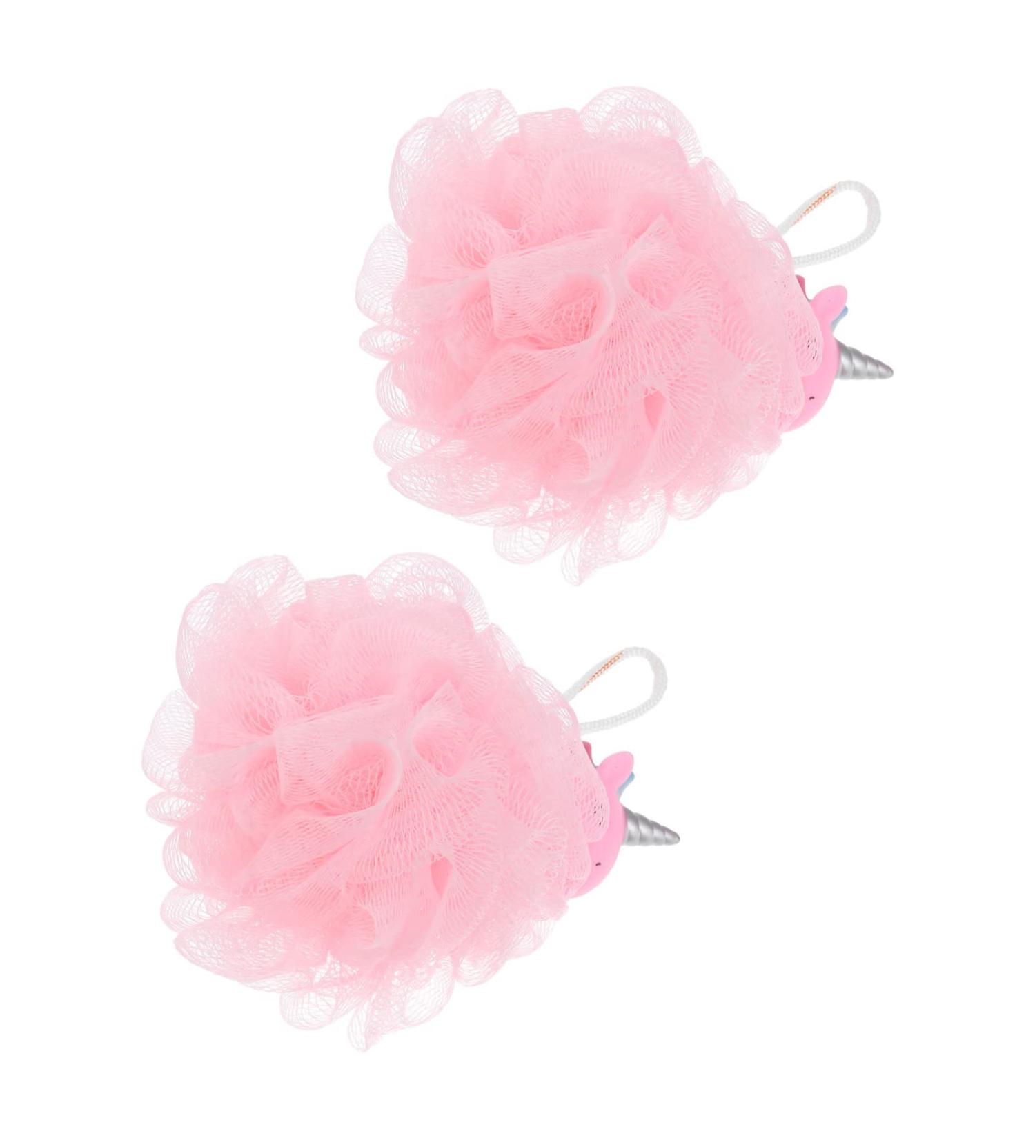 LALAFINA 2Pcs Unicorn Bath Ball Shower Scrubber - Kids Bath Poufs & Loofah Sponges | Soft & Durable | Perfect for Bath Time Fun - Buy Online on GoSupps.com