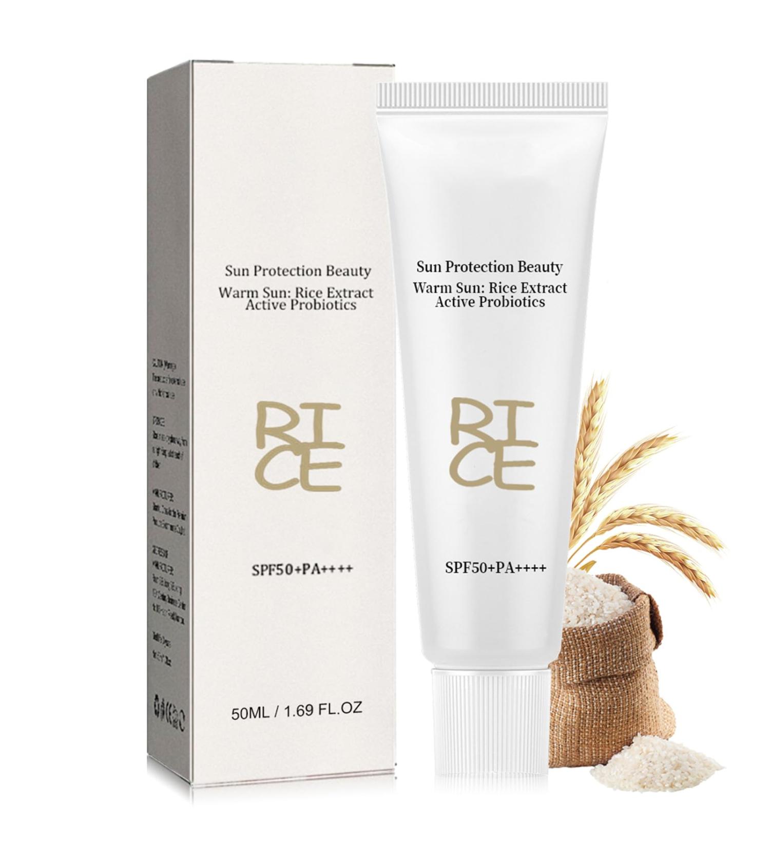 Beauty of Sun Cream Korean Sunscreen Rice Sunscreen SPF 50+ Sunscreen with Rice Extracts SPF 50 Face Moisturiser(PA++++) UVA & UVB Protetion Suncream Non-Greasy No White Cast - Buy Online on GoSupps.com