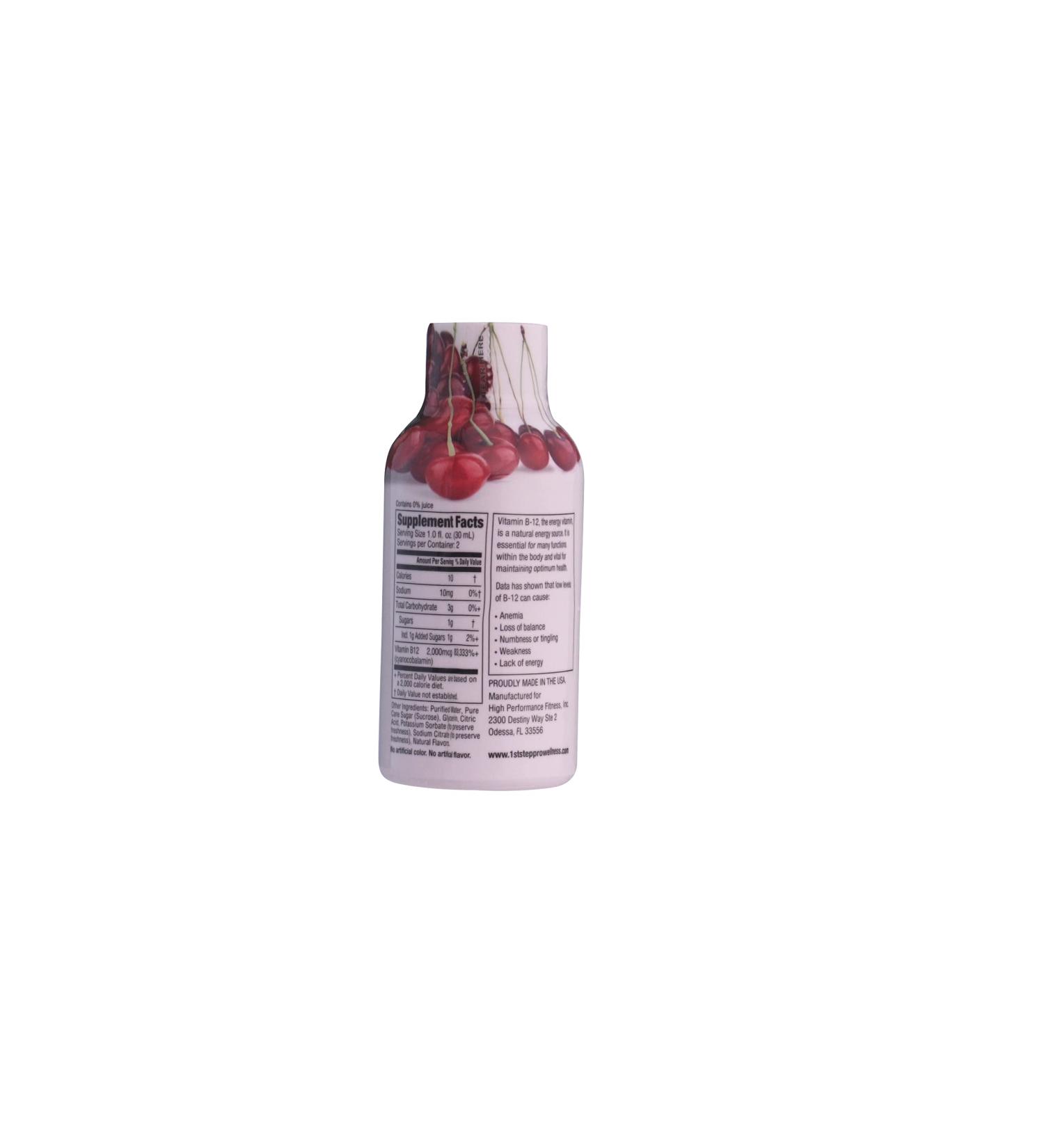 High Performance Fitness INC. 1st Step Liquid B-12 Cherry Charge 16-fluid ounces Cherry_Charge 16