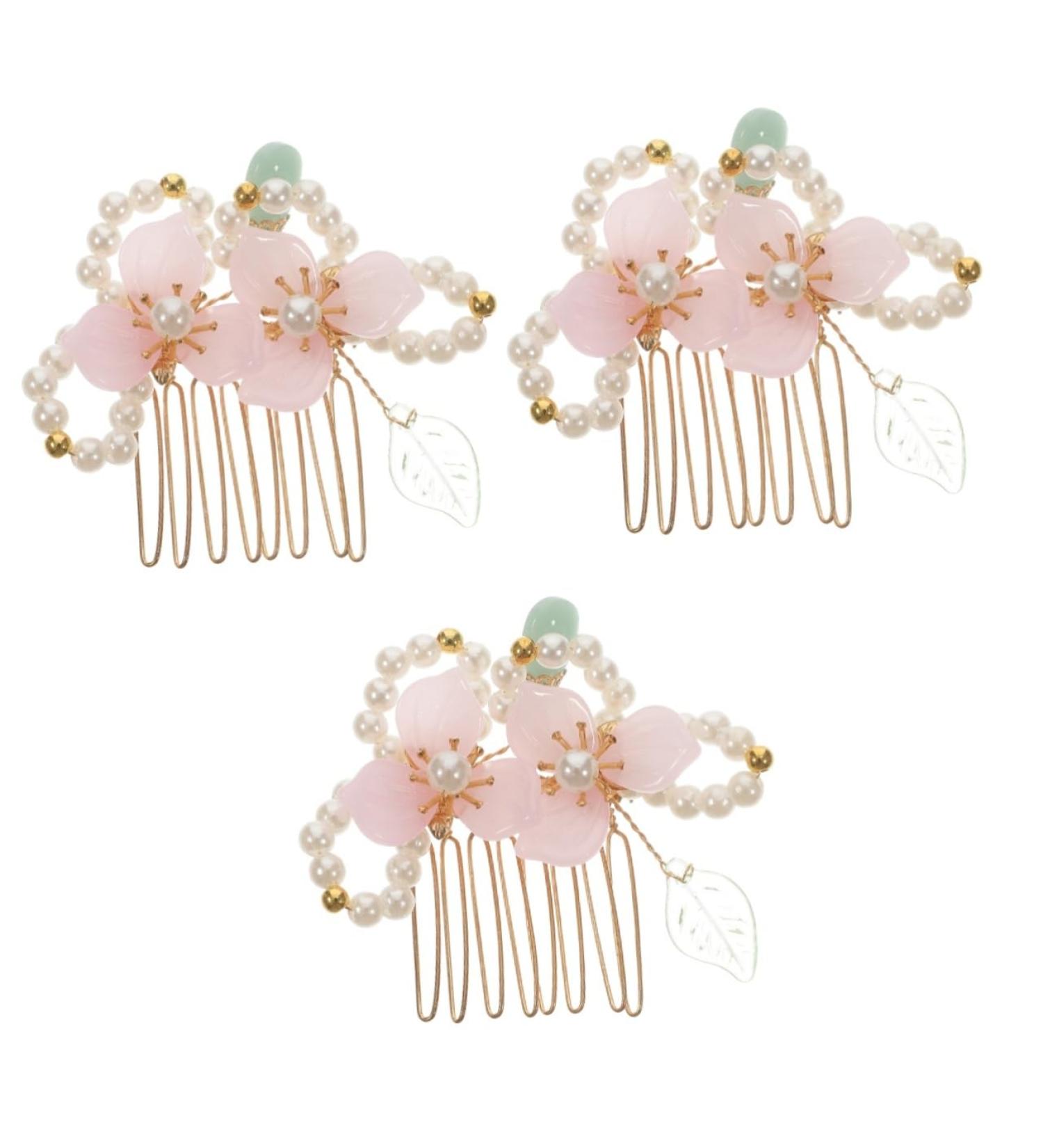 FRCOLOR Accessories comb bride hair hanfu hair chinese hairpin wedding headwear flower tassel hairpins flower headpiece hanfu hair accessories for bride classical metal pair Comb - Buy Online on GoSupps.com