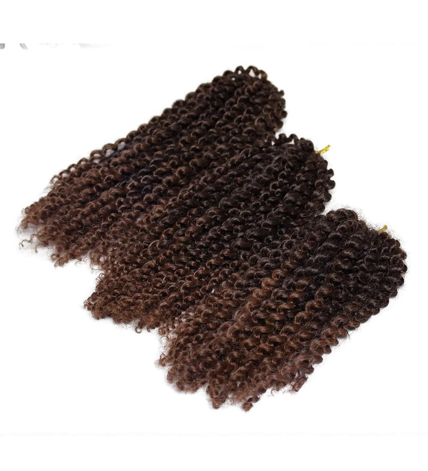 Eunice Hair 3 Packs Ombre Brown Braids Extensions - T1B/30 8-12 Inch Marlybob for African American Styles - Buy Online on GoSupps.com