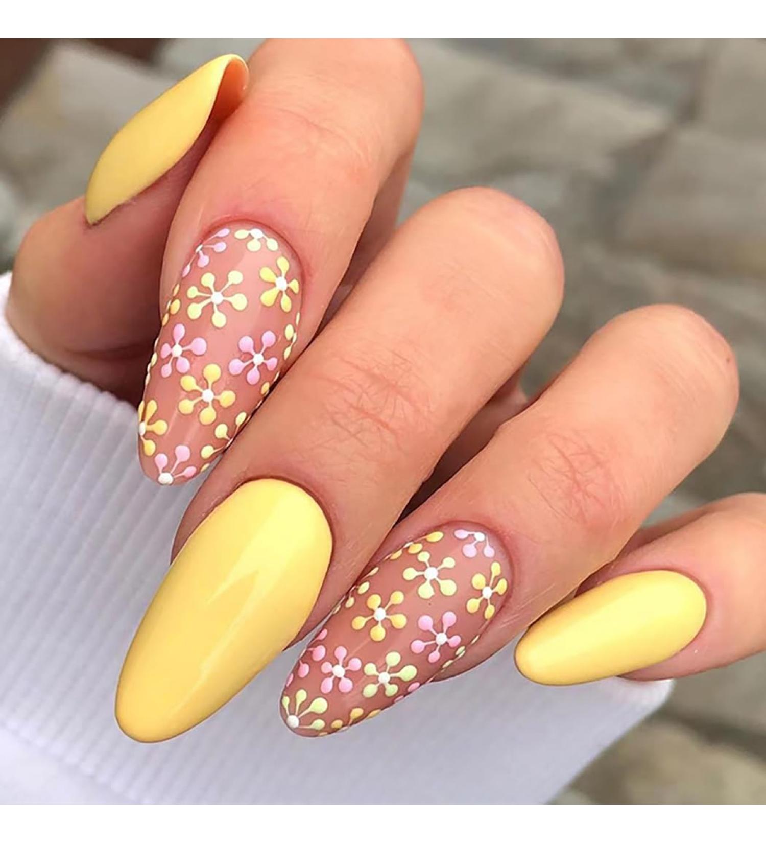 French False Nails Pink Heart Press on Nails Ballerina Acrylic Stick on Nails Almond Fake Nails 24pcs for Women and Girls (Color : Pink Size : H) - Buy Online on GoSupps.com