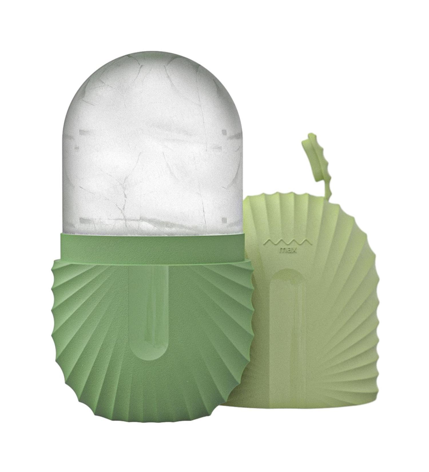 Shop Eis Facial Scooter - Reusable Cooling Silicone Ice Cube Roller for Glowing Skin | Durable Ice Mold & Massager - Green Shell Pattern - Buy Online on GoSupps.com