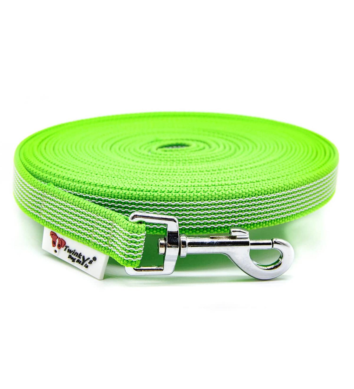 Twinkys Dog Style Tow Leash 35m Neon Green 20mm Wide Rubberized for Dogs up to 50kg Made in Germany - Buy Online on GoSupps.com