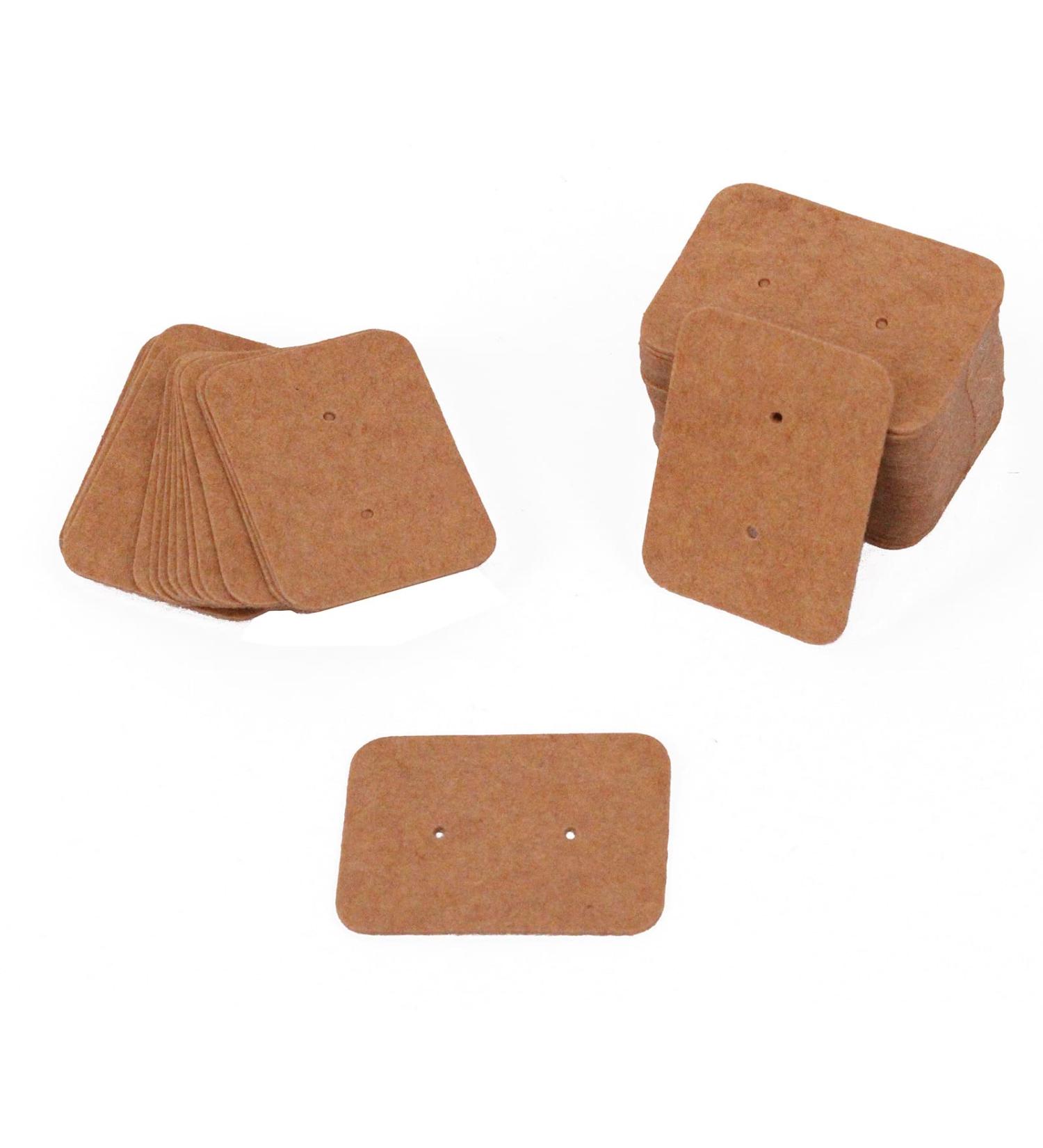 TIAMALL 300 PCS Kraft Paper Earring Display Cards - Brown Ear Stud Earring Tags - Buy Online on GoSupps.com