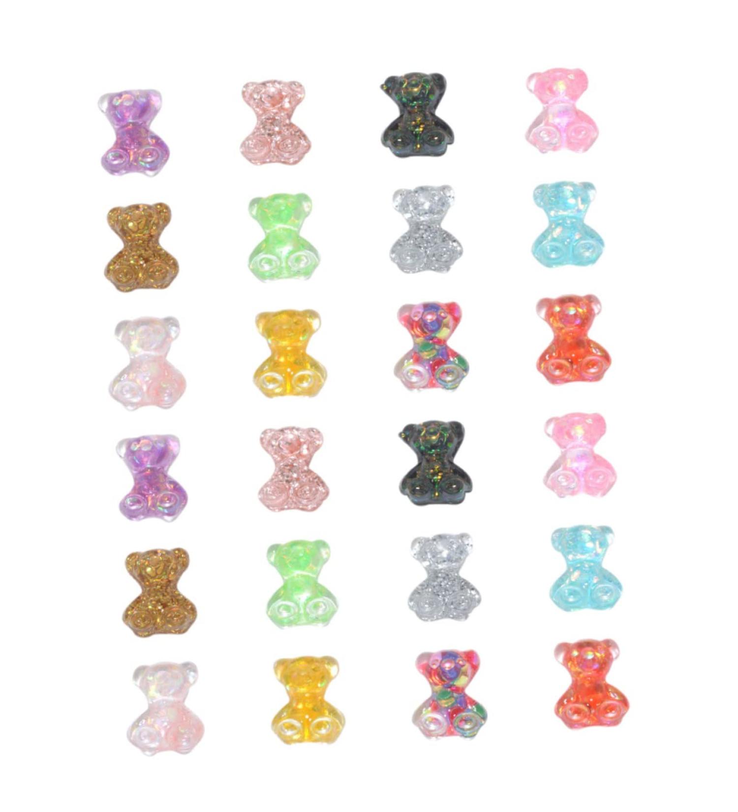 Abaodam 100pcs Nails D Accessories Manicure Small Jewelry Candy Decor Resin Design Bears Little Cartoon - Buy Online on GoSupps.com