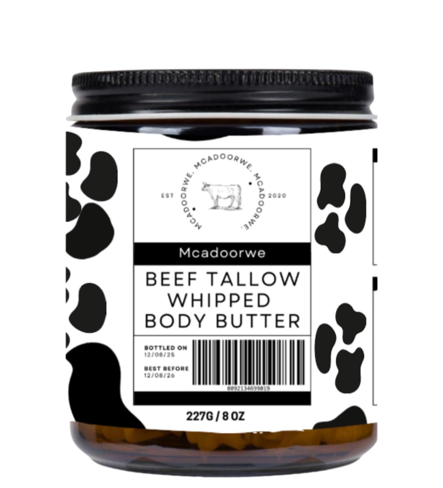 Beef Tallow Whipped Body Butter | Handmade Organic Shea and Cocoa Butter |8 oz| 100% Natural - Buy Online on GoSupps.com