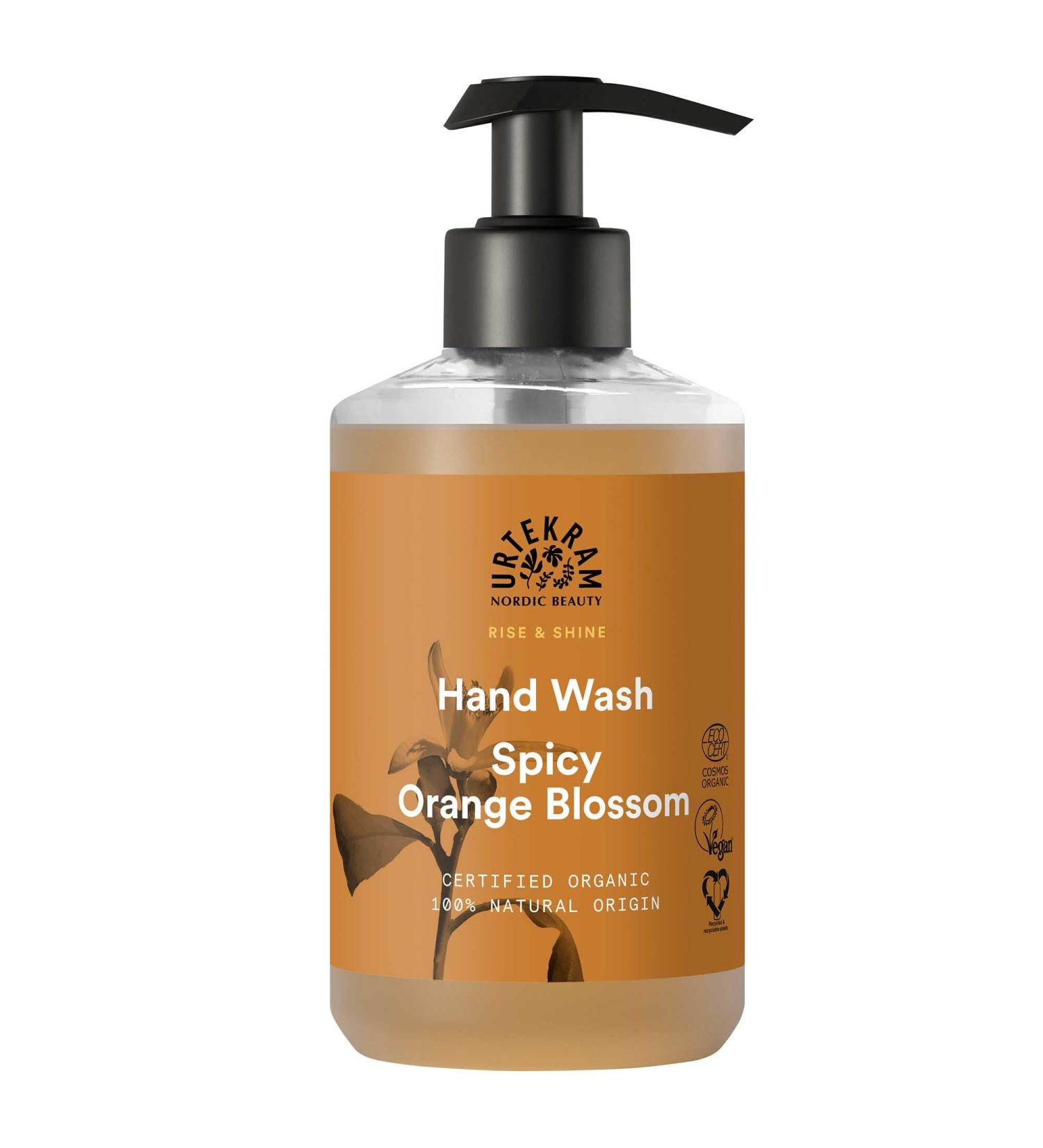 Urtekram Hand Wash - All skin types - Spicy Orange Blossom - 300 ml Vegan Organic Natural Origin - Buy Online on GoSupps.com