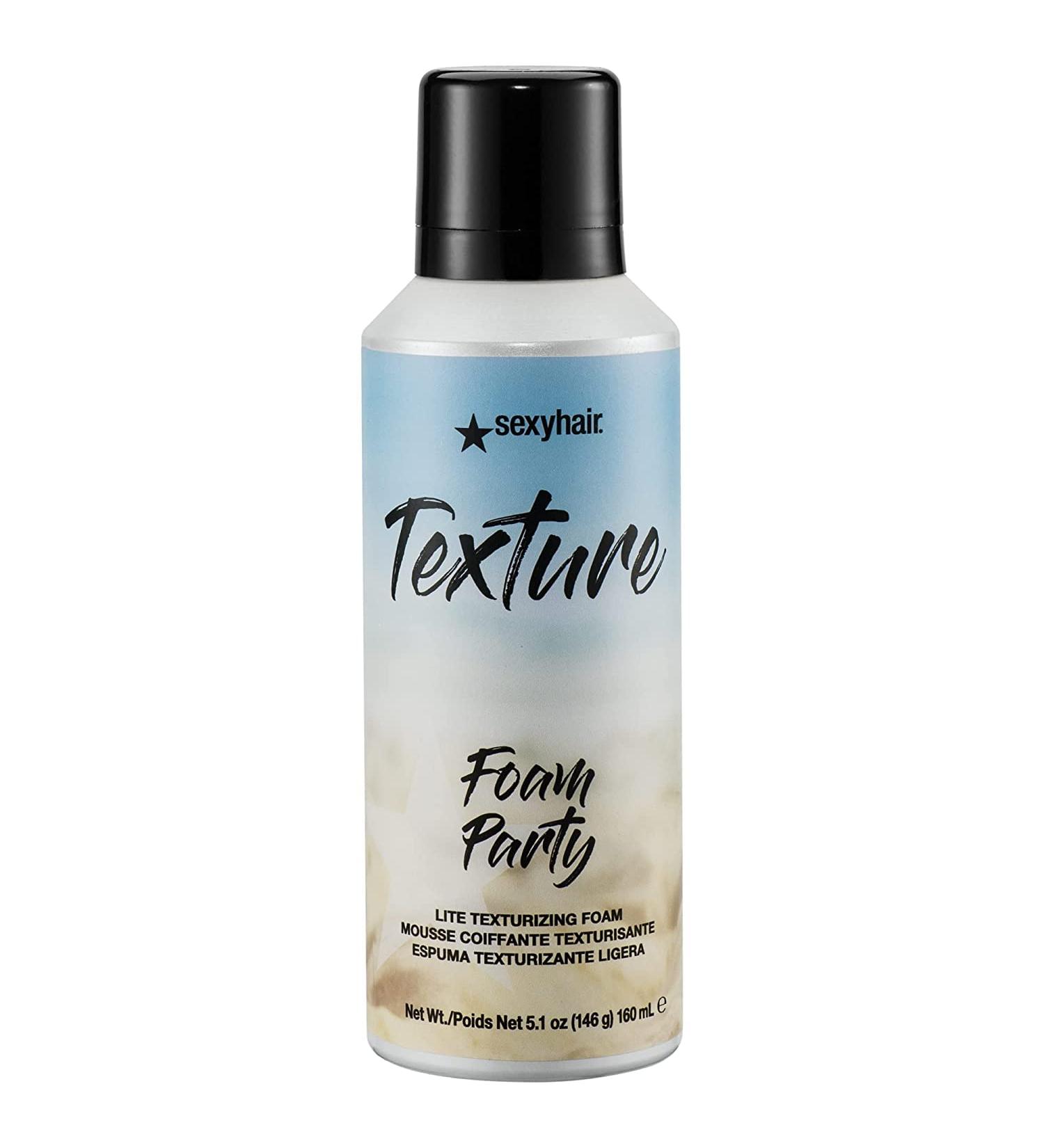 SexyHair Texture Foam Party Lite 5.1 Oz - Buildable Hold, Adds Shine for All Hair Types - Buy Online on GoSupps.com