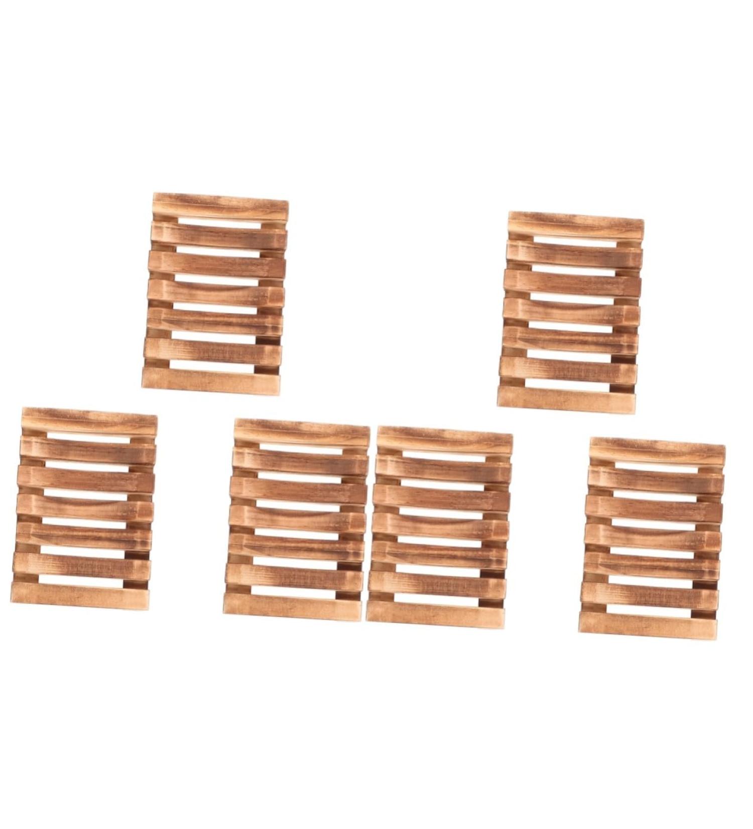Amosfun 6 Pcs Wooden Soap Dish Coaster Holder Sink Sponge Holders Wooden Stand Toilet Soap Shower Soap Dish Wood Soap Case Shower Rod Holders Sponge Soap Sponge Sink Holder Hollow Soap Box - Buy Online on GoSupps.com
