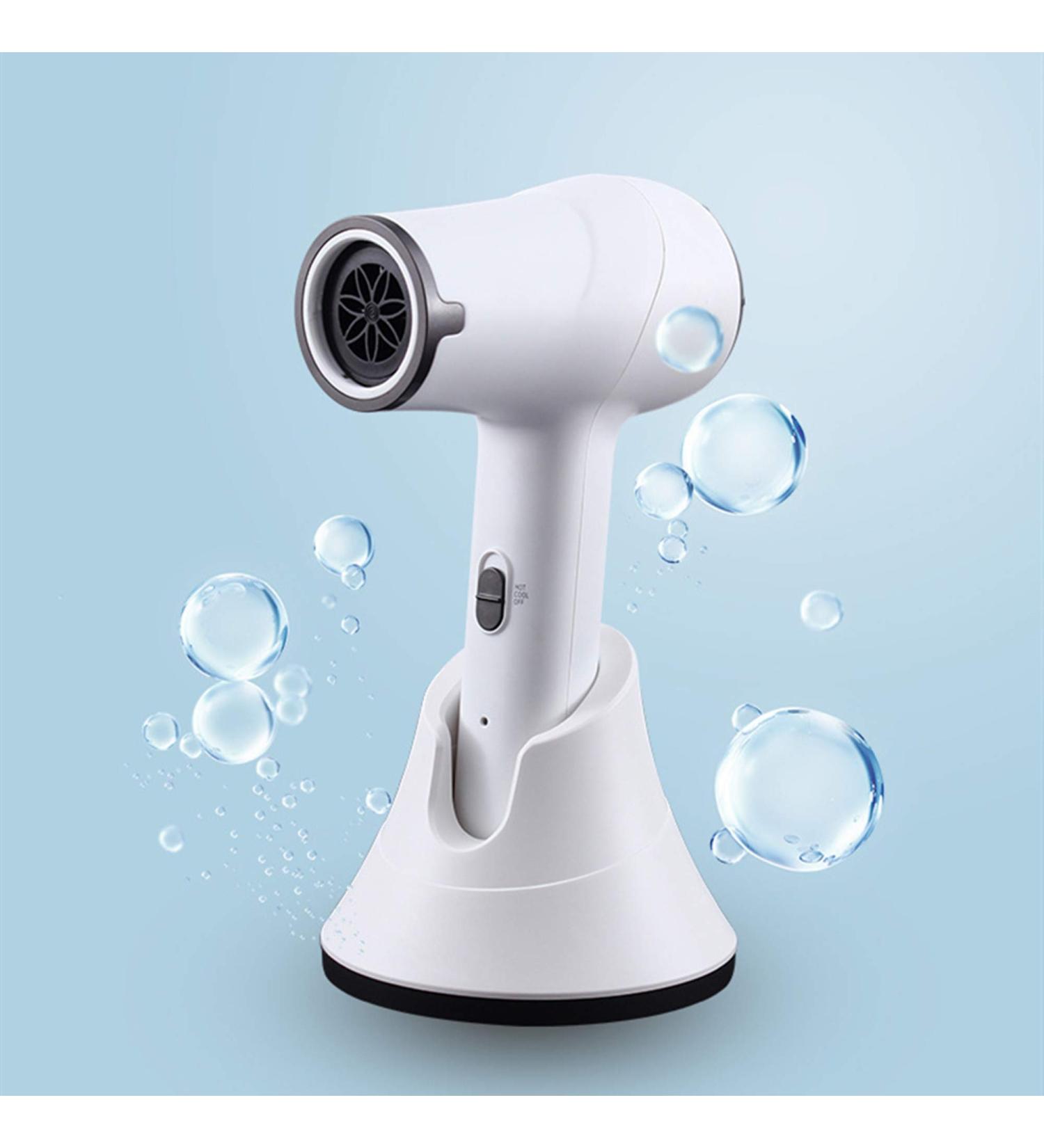 2021 Professional Cordless Hair Dryer Negative Ionic Hair Blow Dryer Light Weight Low Noise White Hair Dryers with Concentrator and Charging Base - Buy Online on GoSupps.com