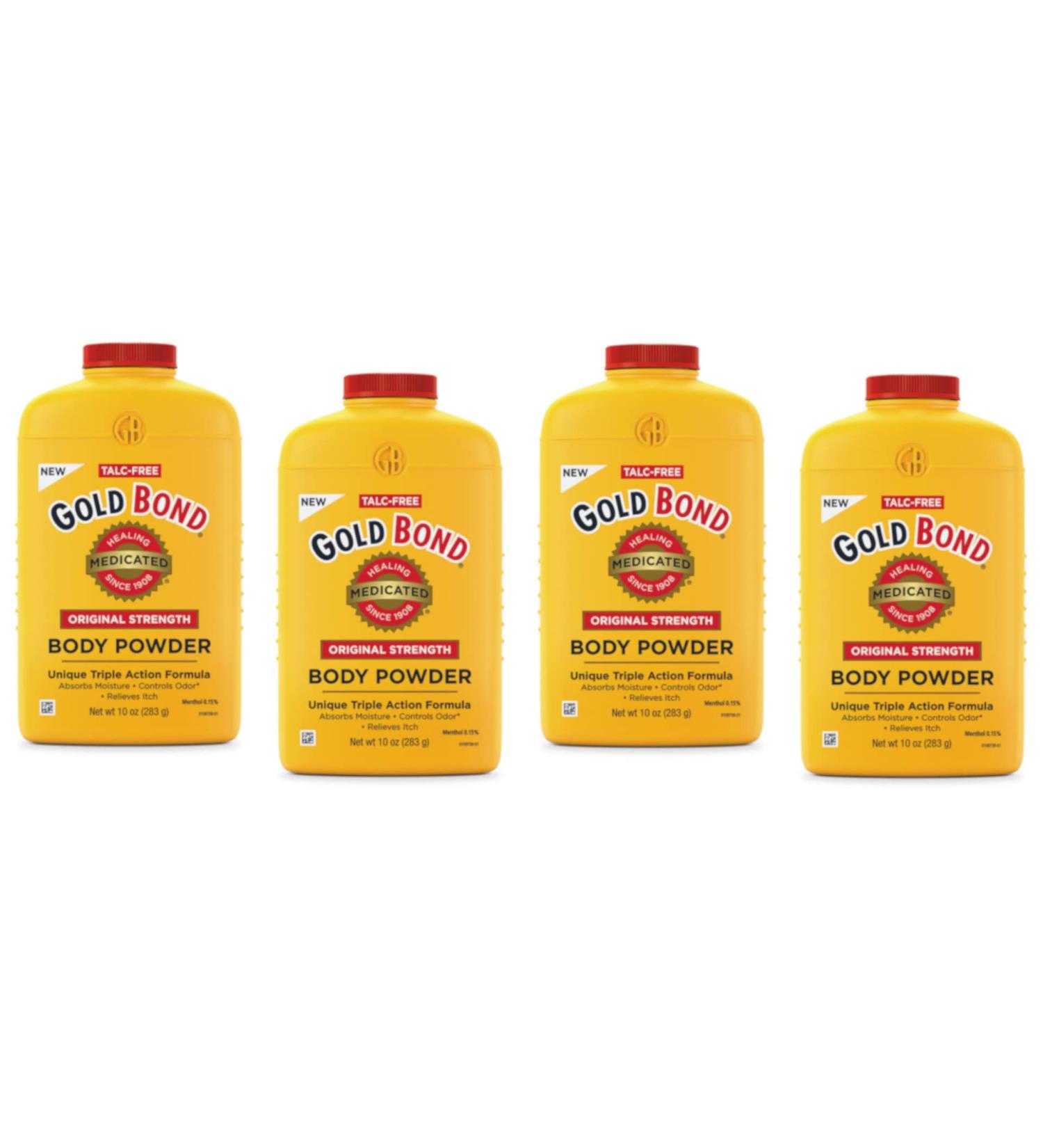 Gold Bond Medicated Powder Triple Action Relief 10oz (Talc-Free) - Pack of 4 - Buy Online on GoSupps.com