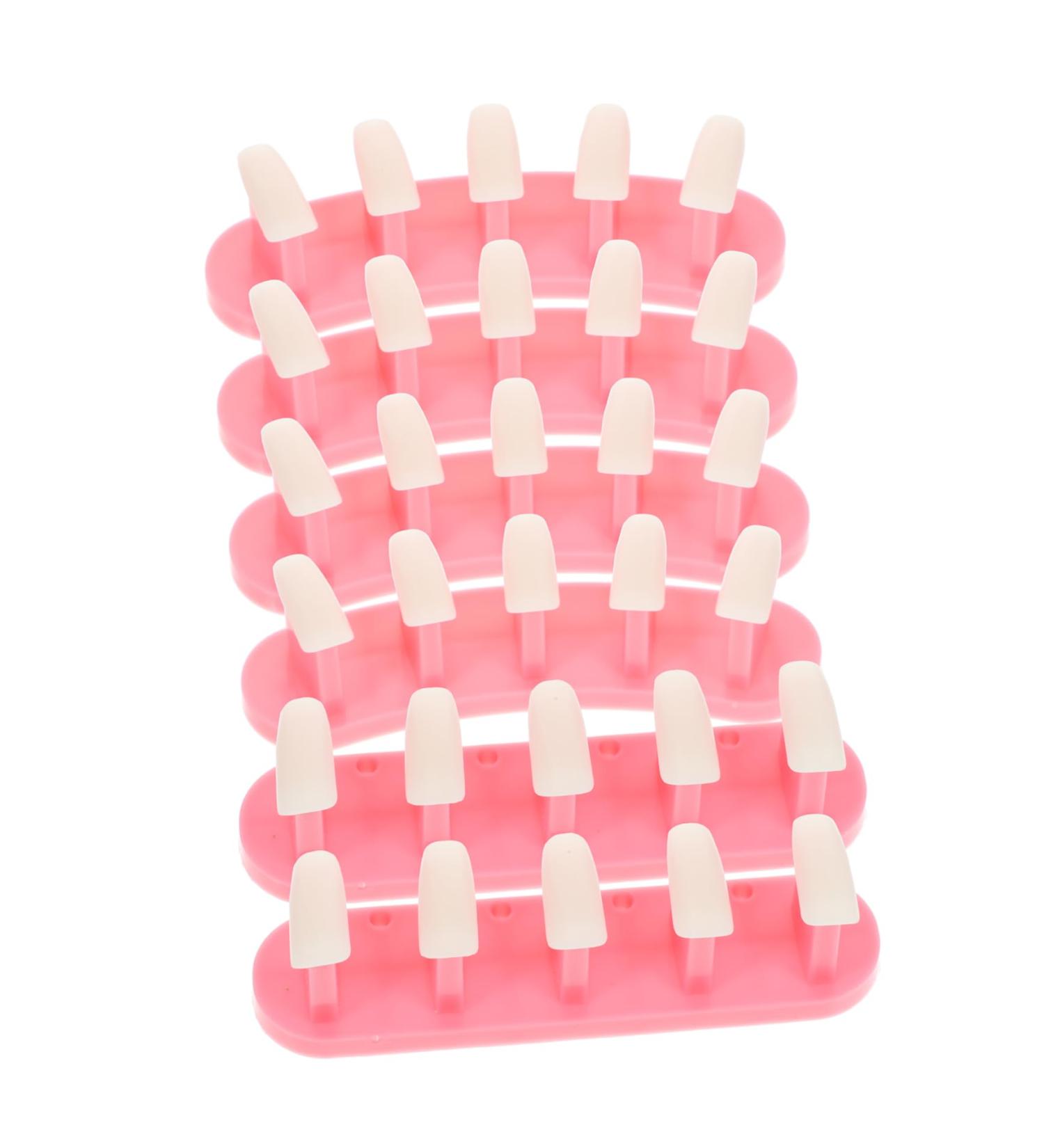 Beavorty 2 Boxes Nail Tips Training Tool Nails Tip Stand Fake Nail Art Practice Stand Fake Nail Practice Stand nail polish stand holder nail display stand Tip Display Stand base manicure - Buy Online on GoSupps.com