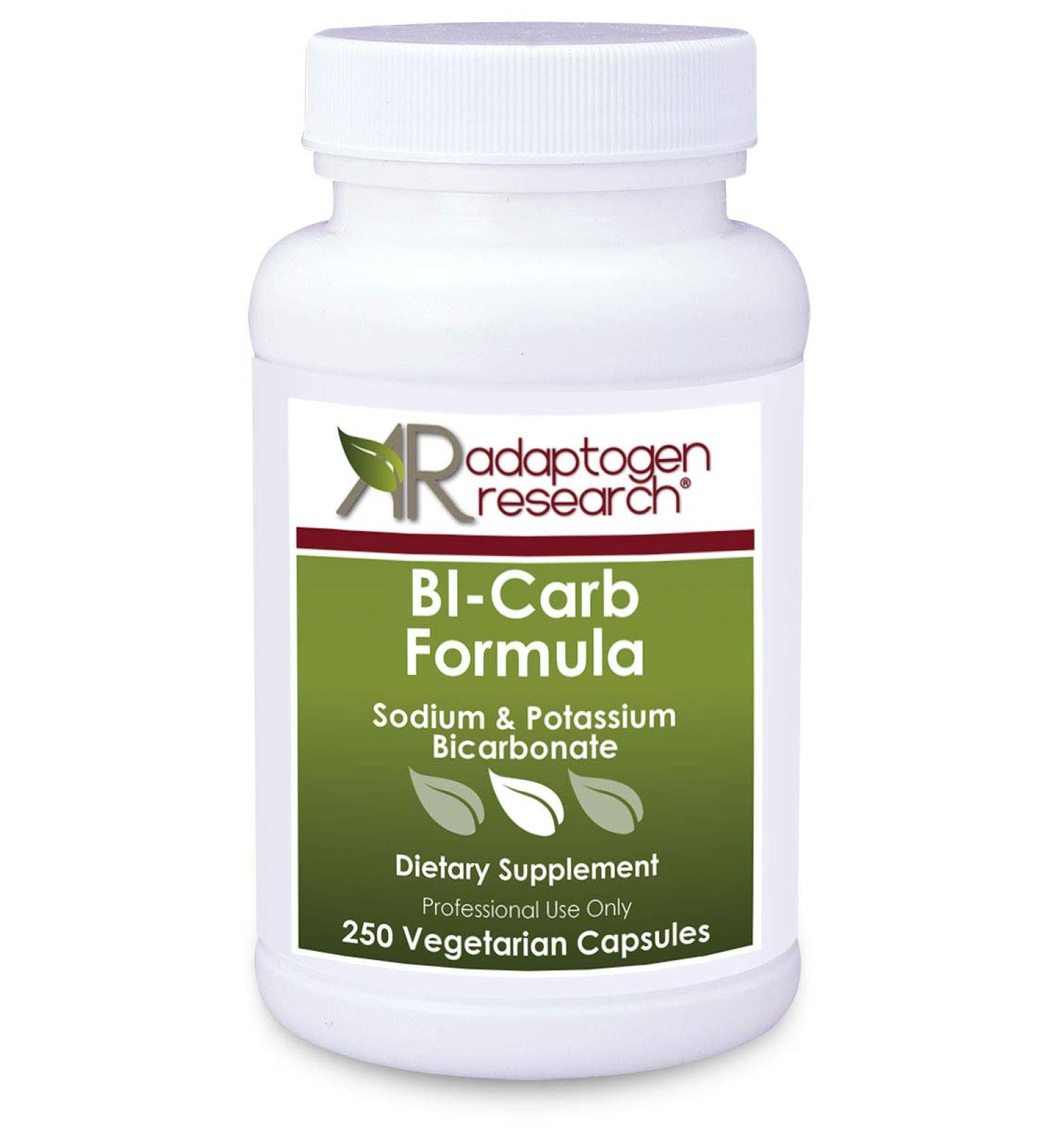 Adaptogen Research Bi-Carb Formula Capsules | Sodium Bicarbonate & Potassium Bicarbonate | 250 Vegetarian Capsules - Buy Online on GoSupps.com