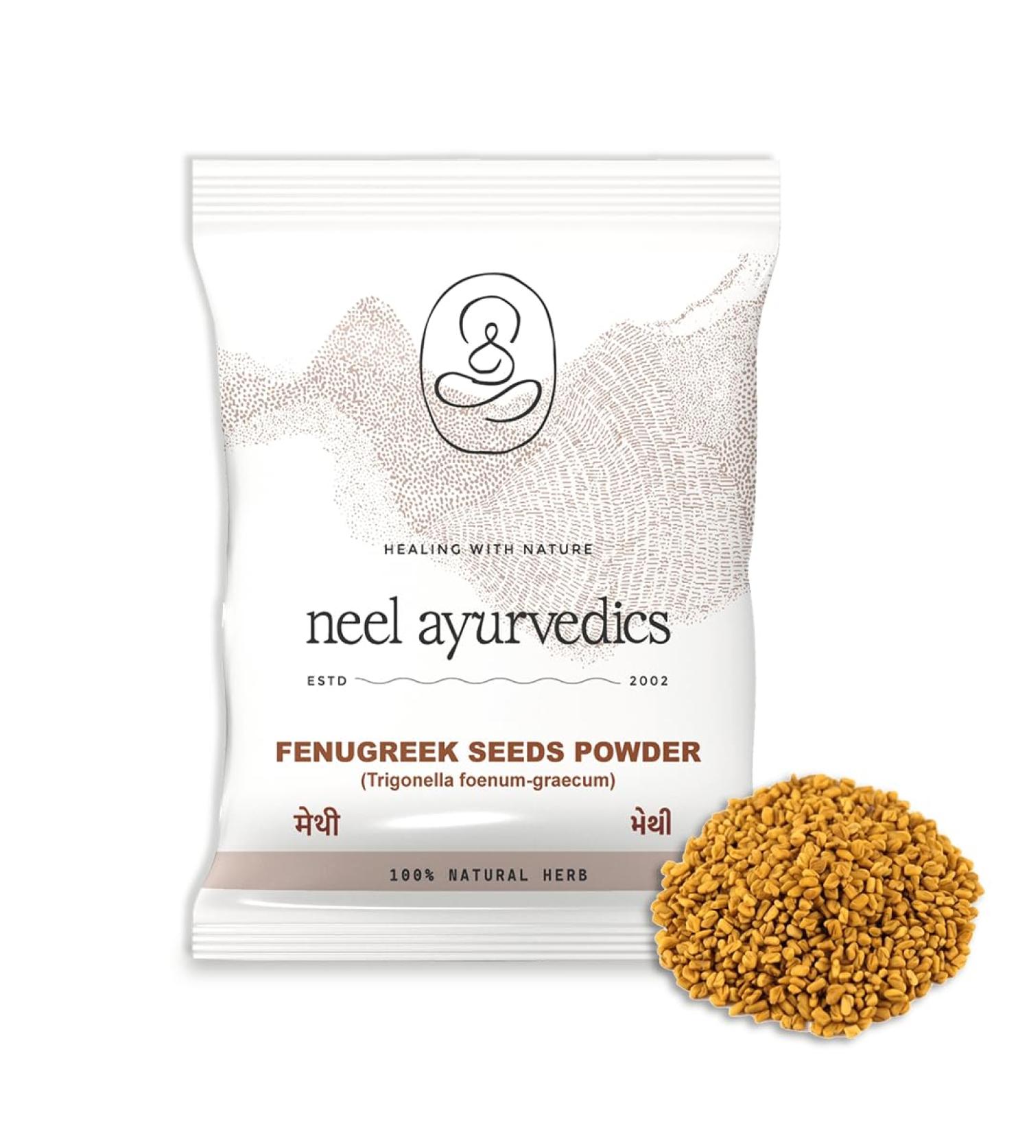 Neel Ayurvedics Methi | Fenugreek Seeds | Trigonella foenum-graecum Powder - 300 GM