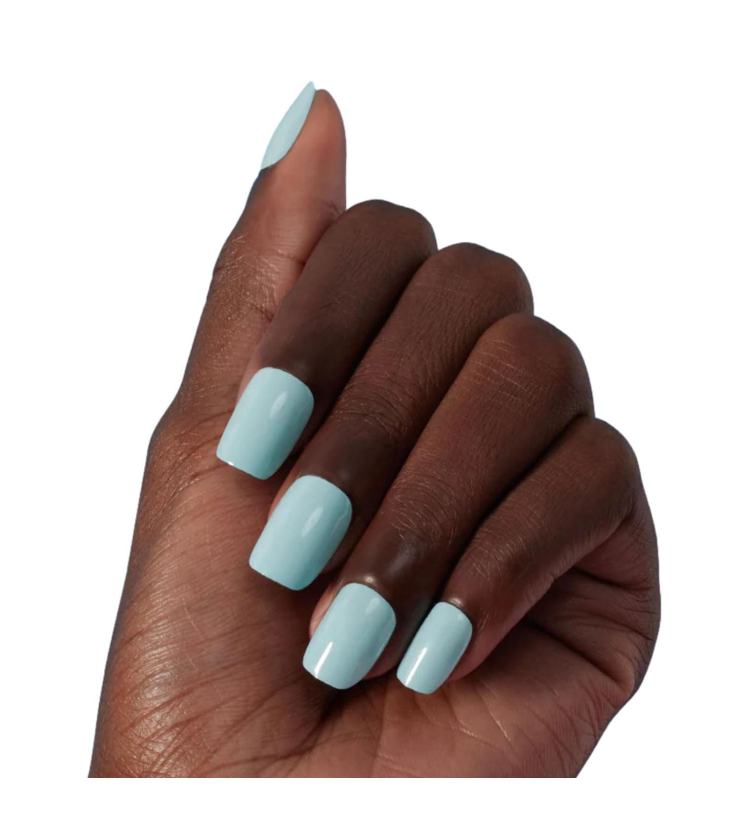 Halloween Veda Tinda 24Pcs Press-on Nails Short Square Fake Nails Acrylic 100% Gel Nail Polish Long-Lasting Salon Quality Instant Gel Luster with Spraying Technology (Palermo Coast) g-9Palermo Coast