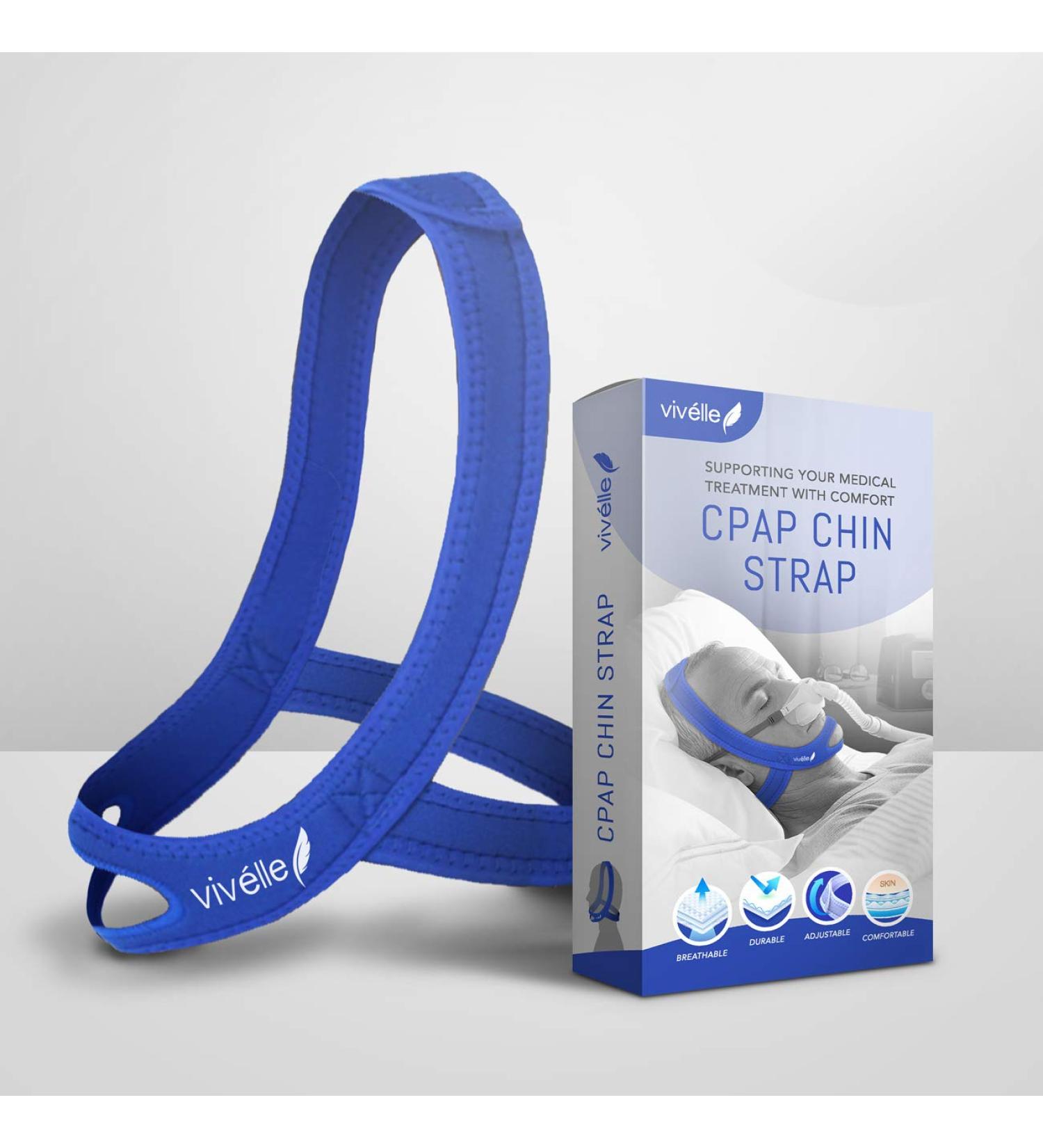 Vivlle CPAP Chin Strap - Non-Slip Adjustable Snore Stopper for Men & Women - Premium Breath Right Device (Medium) - Buy Online on GoSupps.com