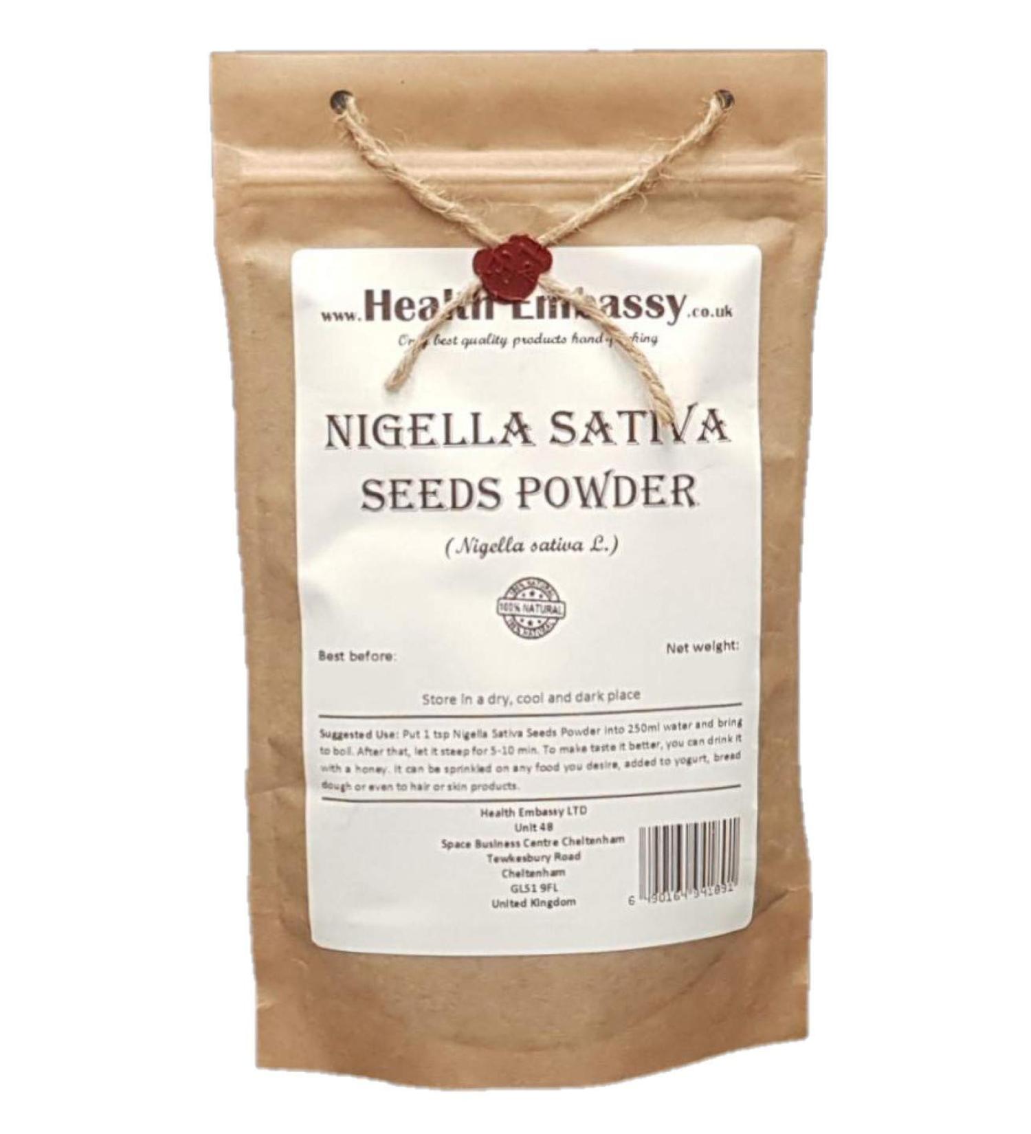 Health Embassy Nigella Sativa Seeds Powder - Black Seed Cumin Powder 100g - Buy Online on GoSupps.com