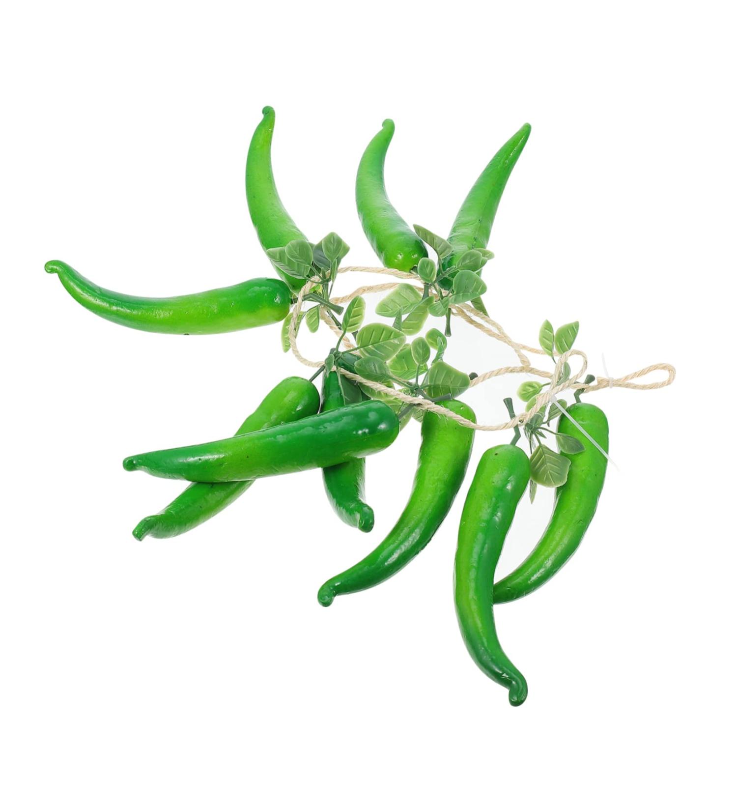 Ciieeo 2 Strings Simulated Green Pepper Fall Pumpkin Decor Fall Decorations Chili Decorations Corn Props Green 55X8.5X5CM - Buy Online on GoSupps.com