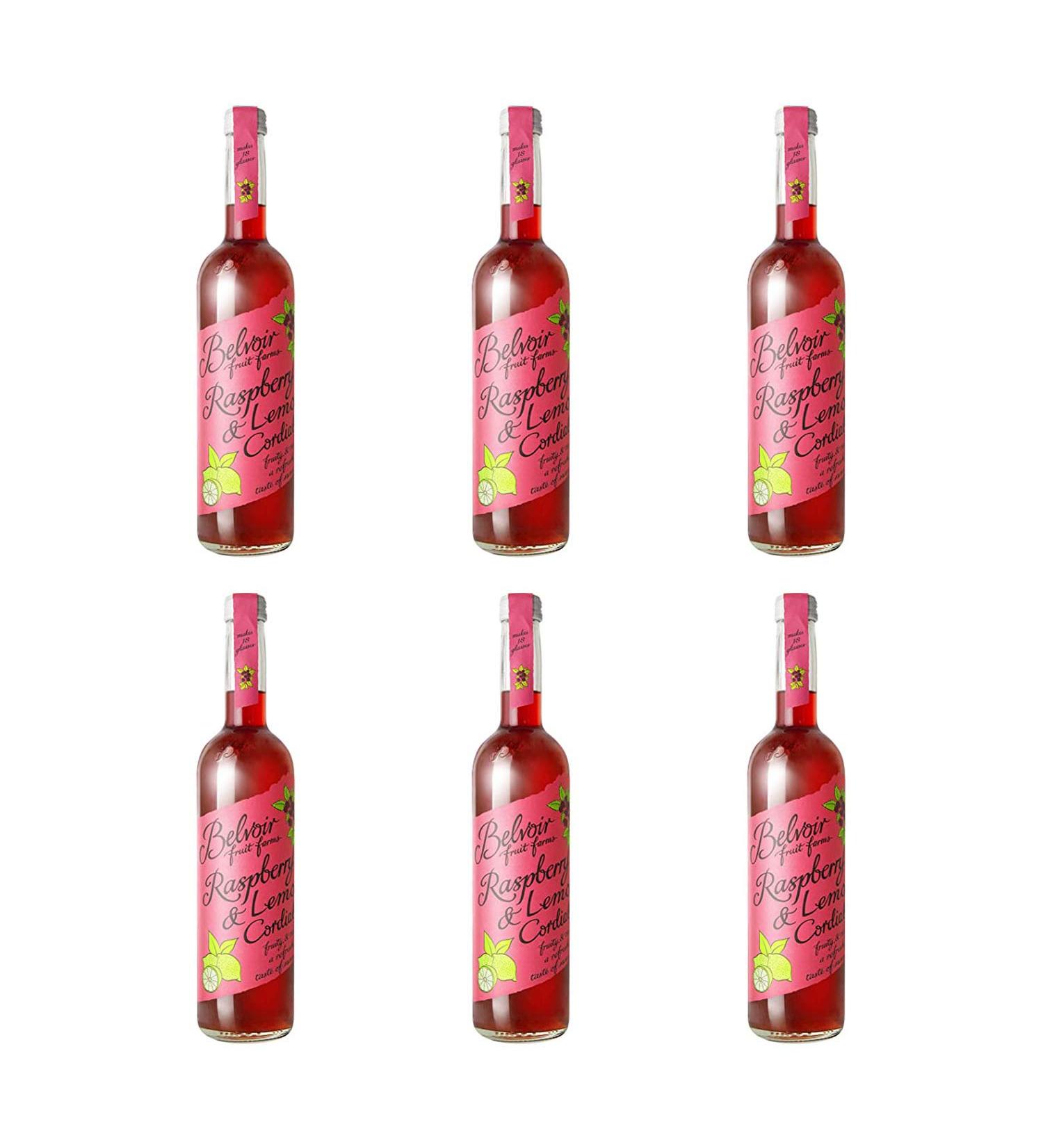 Belvoir Belvoir Farm Raspberry & Lemon Cordial 6-pack of 500ml glass bottles
