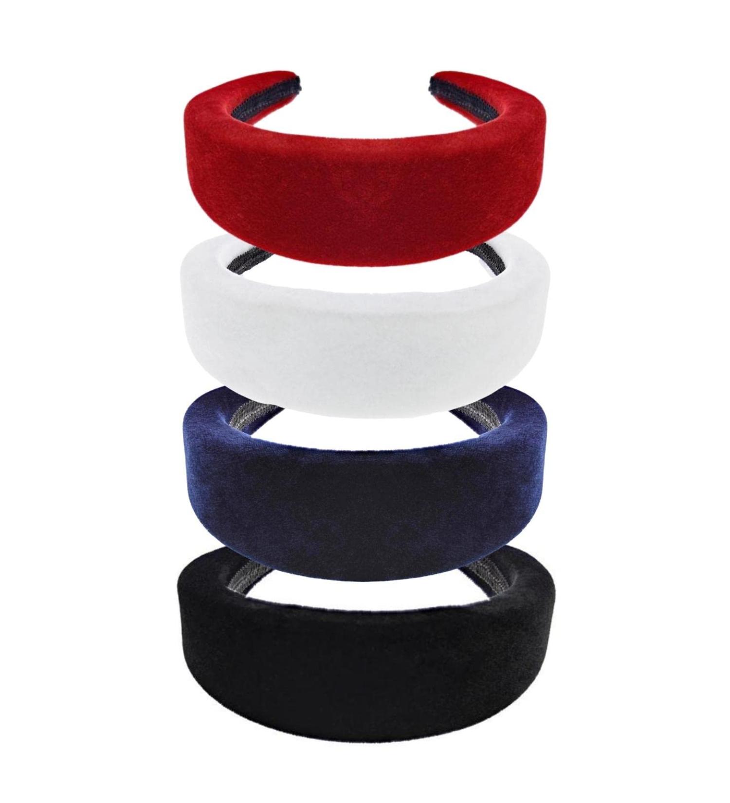 Topkids Accessories Thick Soft Pretty Padded Velvet Headband Various Colourful Sets Fluffy Alice Bands For Girls & Boys Women & Men (Spectator Colours) - Buy Online on GoSupps.com