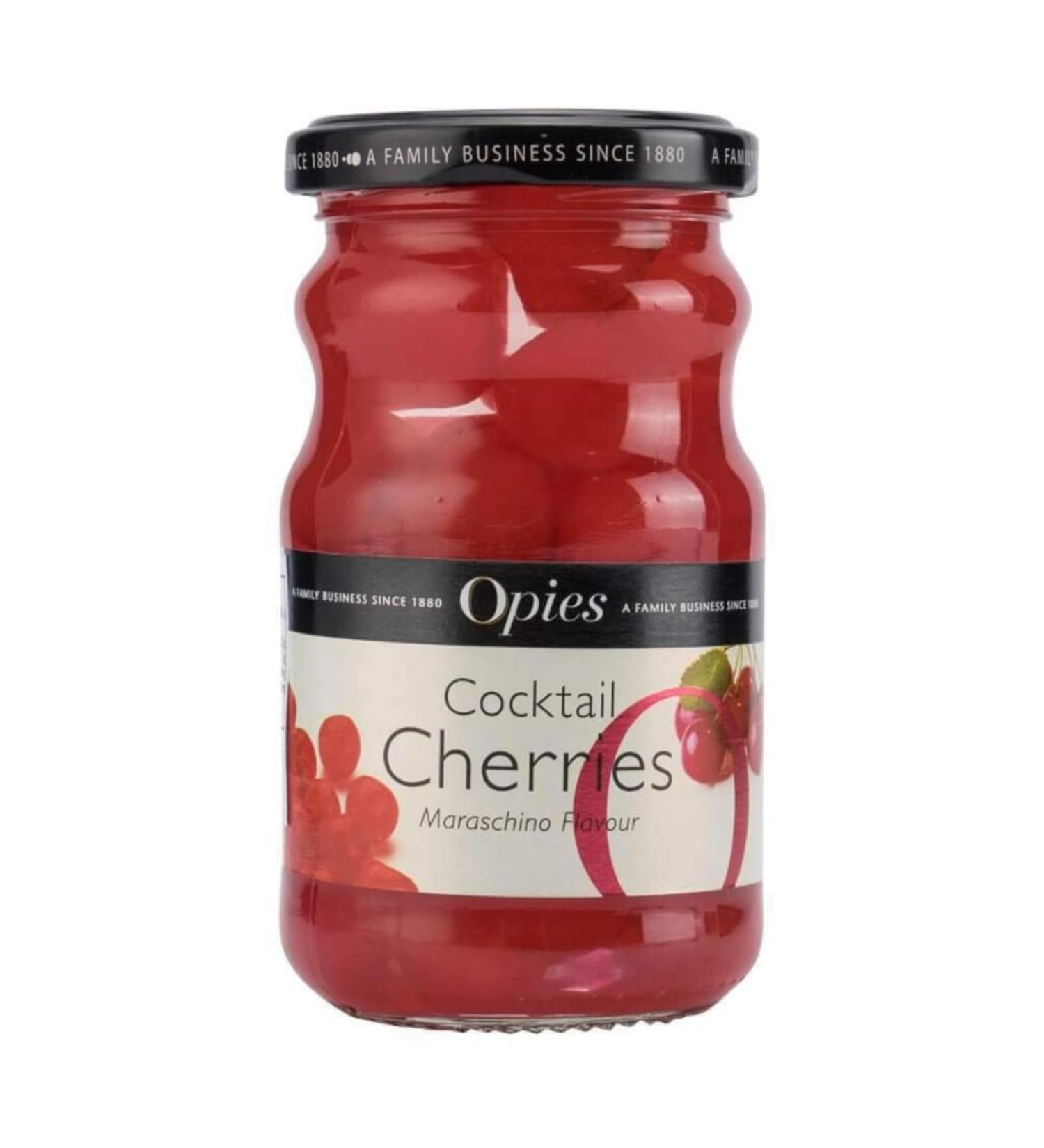Opies Cocktail Cherries Maraschino Without Stem 1x225g - Buy Online on GoSupps.com