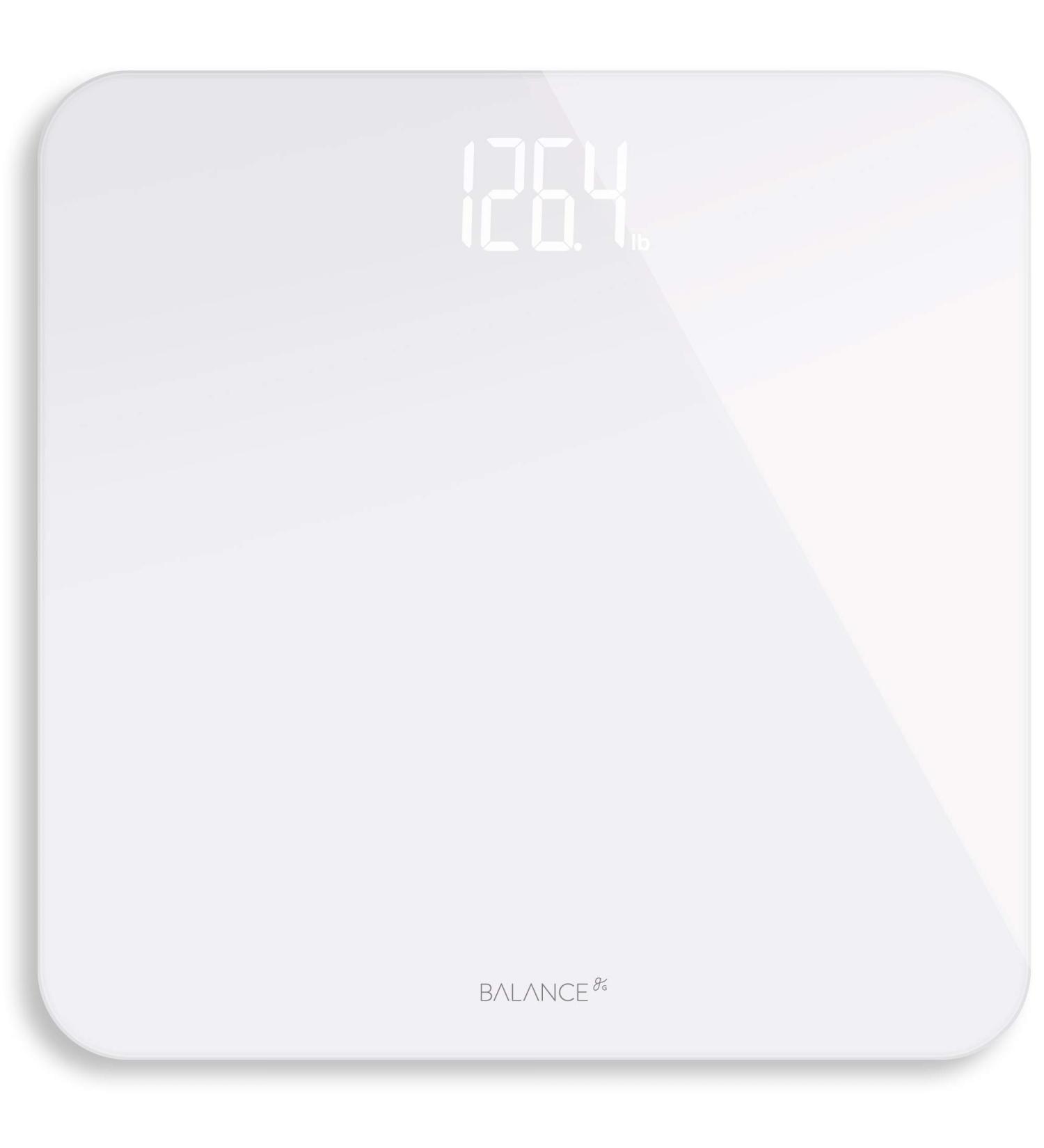 Greater Goods Digital Weight Bathroom Scale  Shine-Through Display  Accurate Glass Scale  Non-Slip & Scratch Resistant  Body Weight (White) Basic - White - Buy Online on GoSupps.com