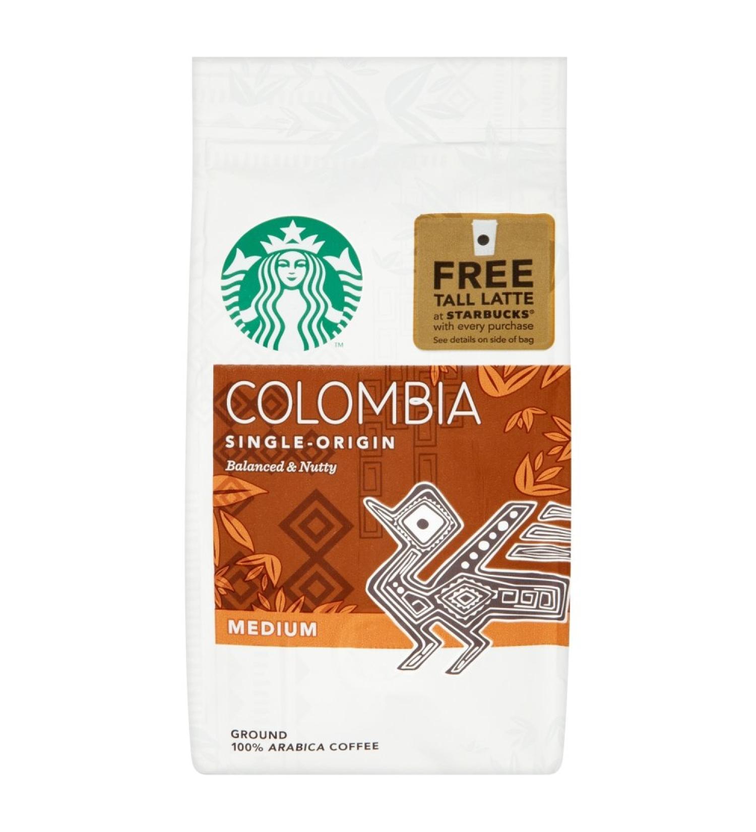 Starbucks Colombia Single-Origin Medium Ground Arabica Coffee 200 g