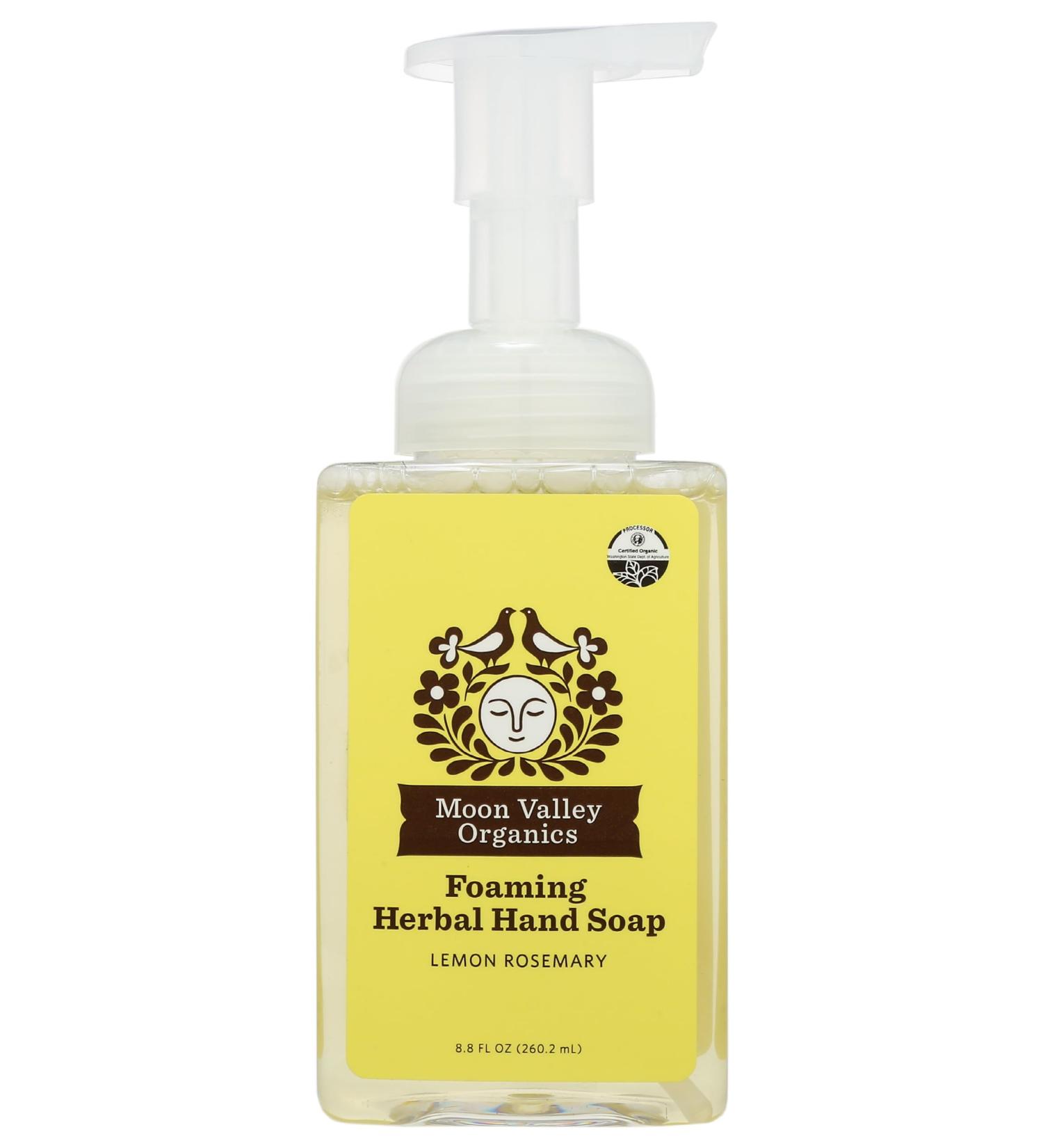 Buy MOON VALLEY ORGANICS Lemon Rosemary Liquid Hand Soap - Nourishing & Eco-Friendly 8.8 FZ | International Shipping Available - Buy Online on GoSupps.com