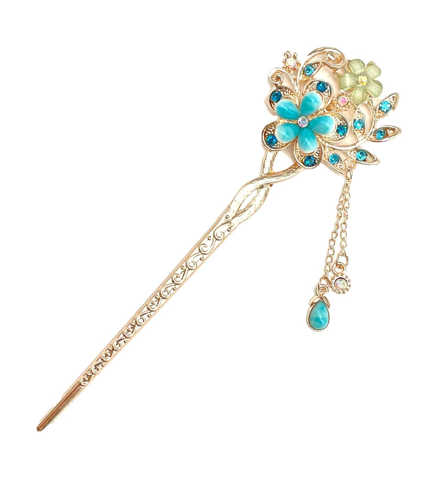 FUIPVGI Vintage Hair Stick Hair Accessories Chinese Chopstick Hair Pins for Women Long Hair Hair Pins Old Hair Clip Classic Retro Accessories Chinese Style Fit Women Girls Party Stylist (Blue) - Buy Online on GoSupps.com