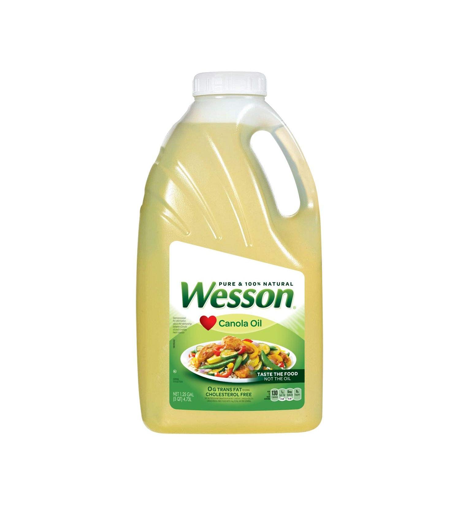 Wesson Pure Canola Oil 1.25 Gallon - High Quality Cooking Oil for Healthy Recipes - Buy Online on GoSupps.com