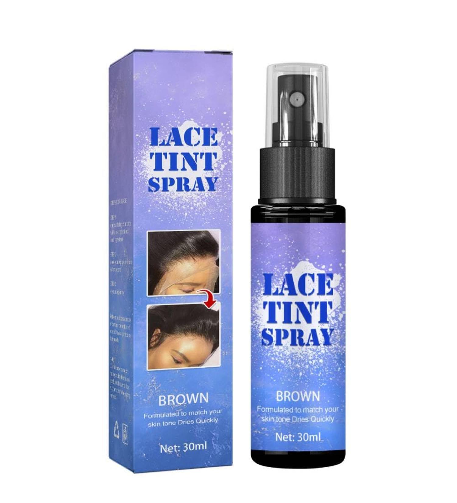 Lace Tint Spray for Wigs Fast-Drying Hiding Lace Concealer for Hair Wigs Natural Finishing Edge Control Hair Color Styling Mist Wigs Long Lasting Travel Size Spray Brown (1 Pcs) 1 Fl Oz (Pack of 1) - Buy Online on GoSupps.com