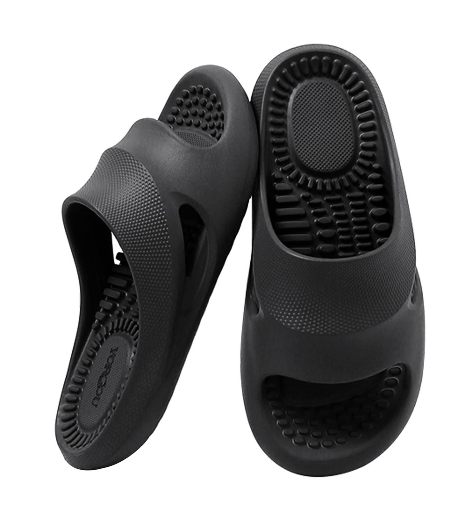 Xnlonby Women's Acupressure Massage Slippers - Relief for Neuropathy Arthritis & Plantar Fasciitis - Black 44/45 EU - Buy Online on GoSupps.com