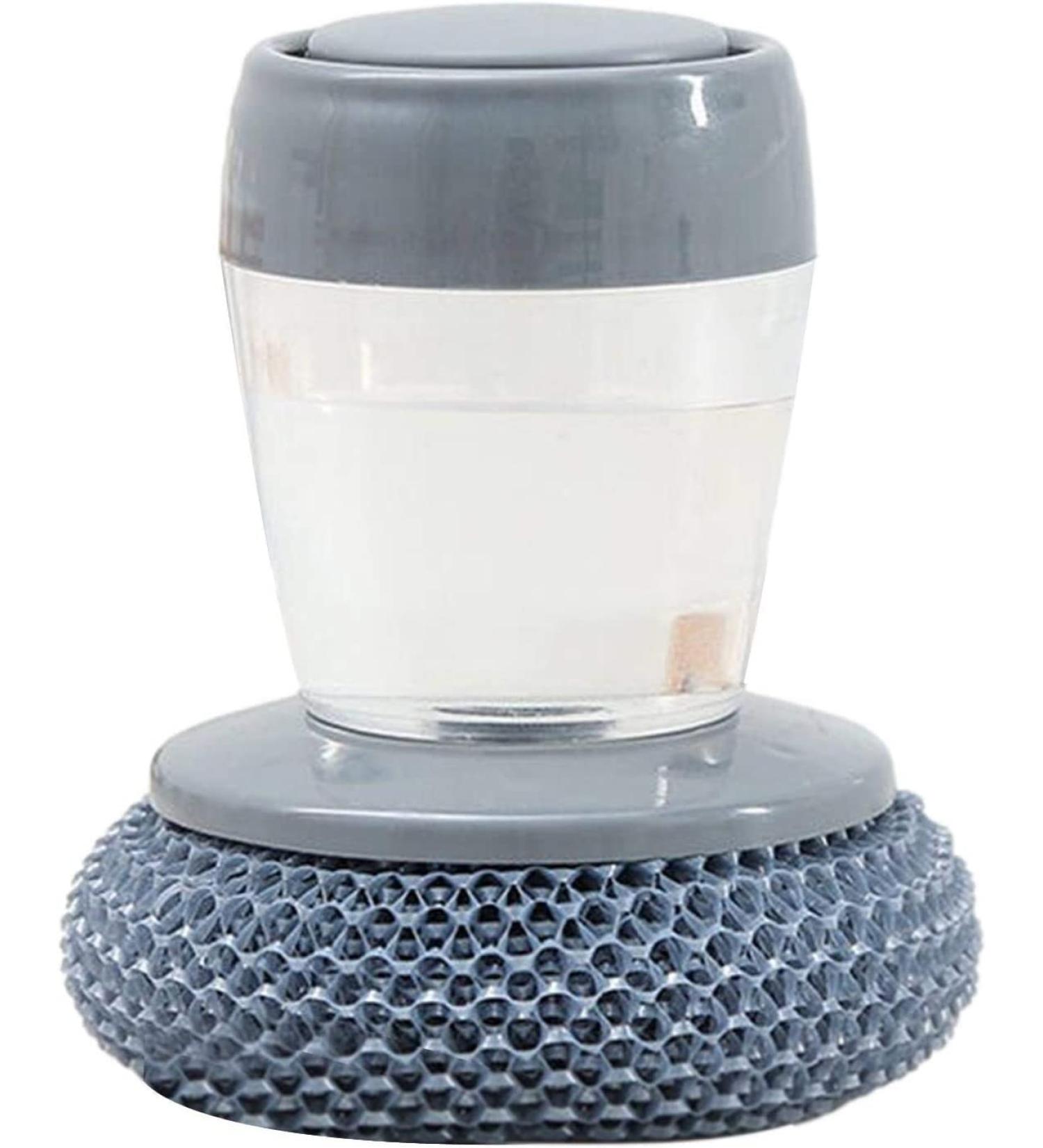 Dish Brush Washing up Brushes Dish Brush with Soap Dispenser - Removable Steel Wire Soap Dispensing Scourer for Home - Kitchen Utensils Palm Cleaning Ball Dishwashing Sponge Washing Scrubbers - Buy Online on GoSupps.com