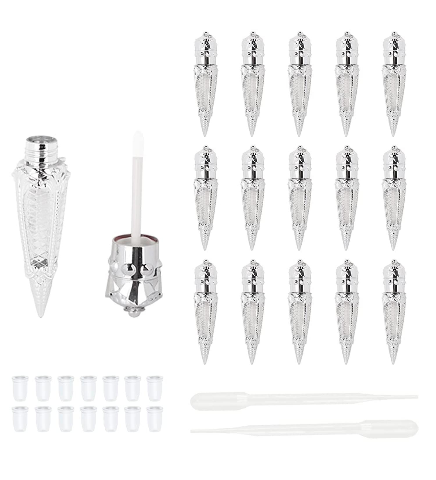 15pcs 4ml Silver Crown Lip Gloss Tubes - Keychain Lip Gloss Containers for Small Business - Buy Online on GoSupps.com