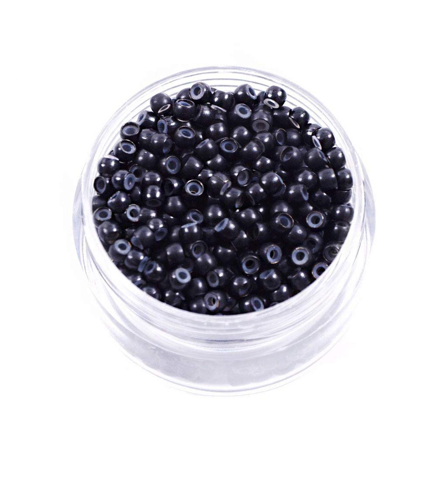 Buy 500 Silicone Lined Hair Extension Beads - Micropers in Black | Perfect for Hair Extensions - Buy Online on GoSupps.com