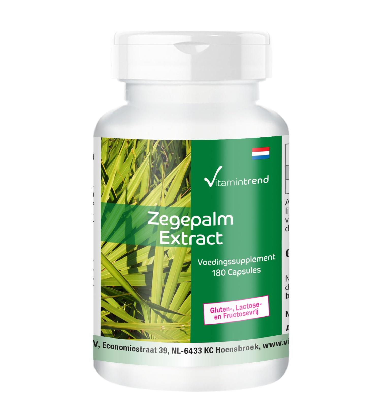 Vitamin trend Saw palmetto extract 300mg 180 capsules vegan high dosage Vitamintrend - Buy Online on GoSupps.com