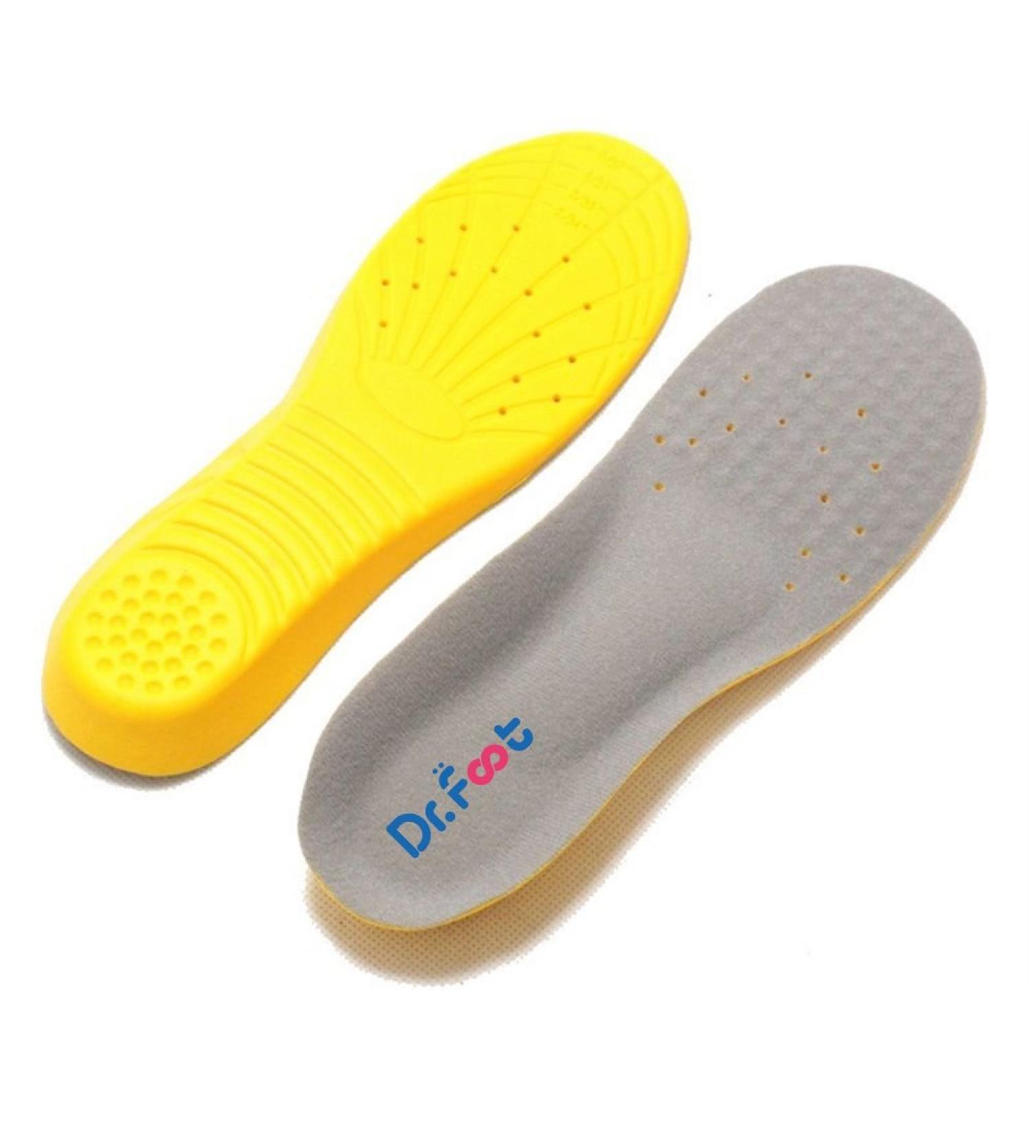 Dr. Foot's Orthotic Shoe Insoles - Arch Support, Shock Absorption for Running and Hiking - Medium Size for Men and Women - Buy Online on GoSupps.com