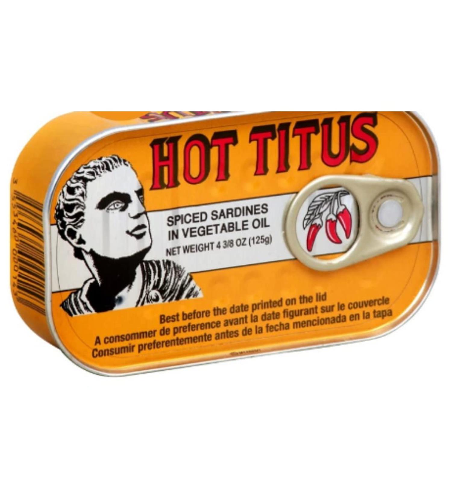 Titus Sardines Hot 48 x 125g