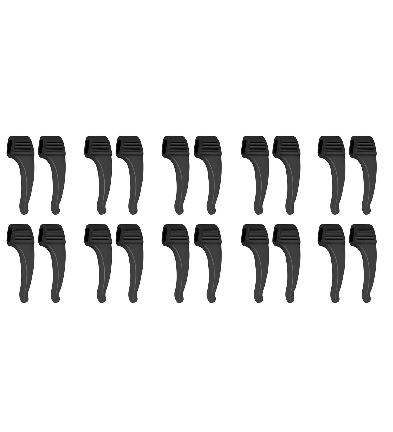 Anawakia Anti-Slip Glasses Holder - 20 Pairs Silicone Retainers & Temple Hooks - Black | International Shipping Available - Buy Online on GoSupps.com