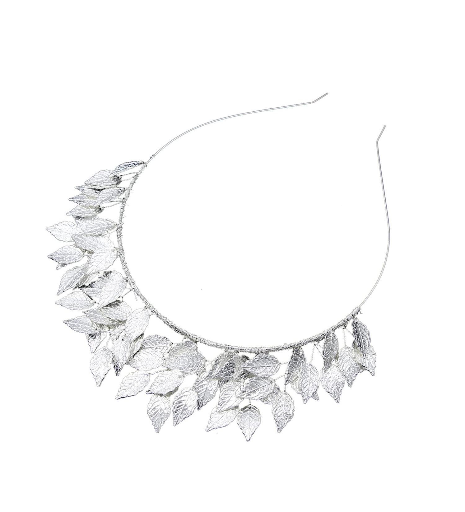 amangul Bridal Leaf Crowns Headband Bridal Pearls Tiaras Headpiece for Wedding Prom Festival Bridesmaid Hair Accessory(Leaf Silver) - Buy Online on GoSupps.com