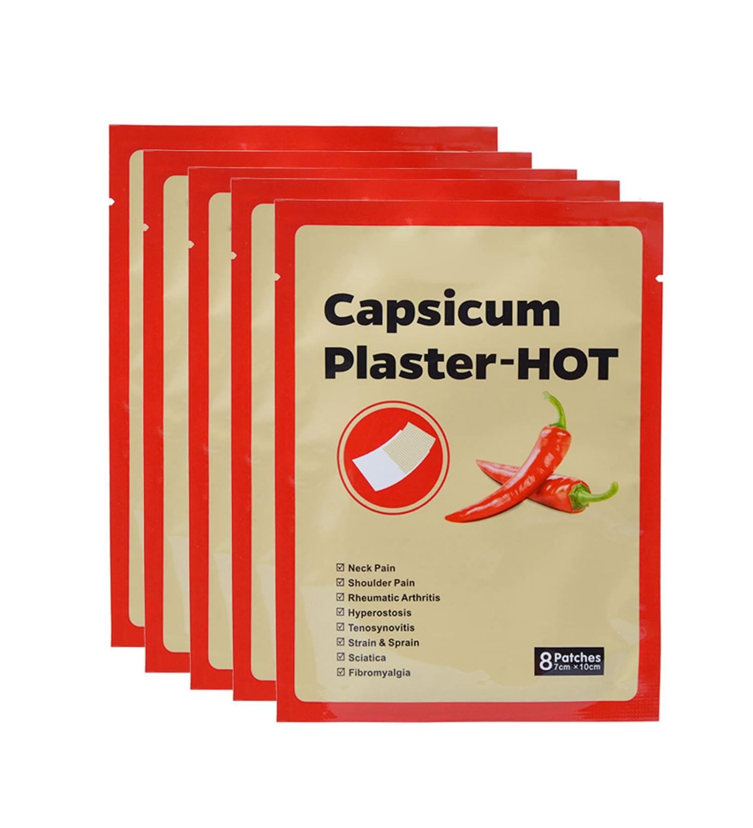 40pcs Capsaicin Back Pain Relief Patches for Muscle Strain - Breathable Stickers for Discomfort Removal - Buy Online on GoSupps.com