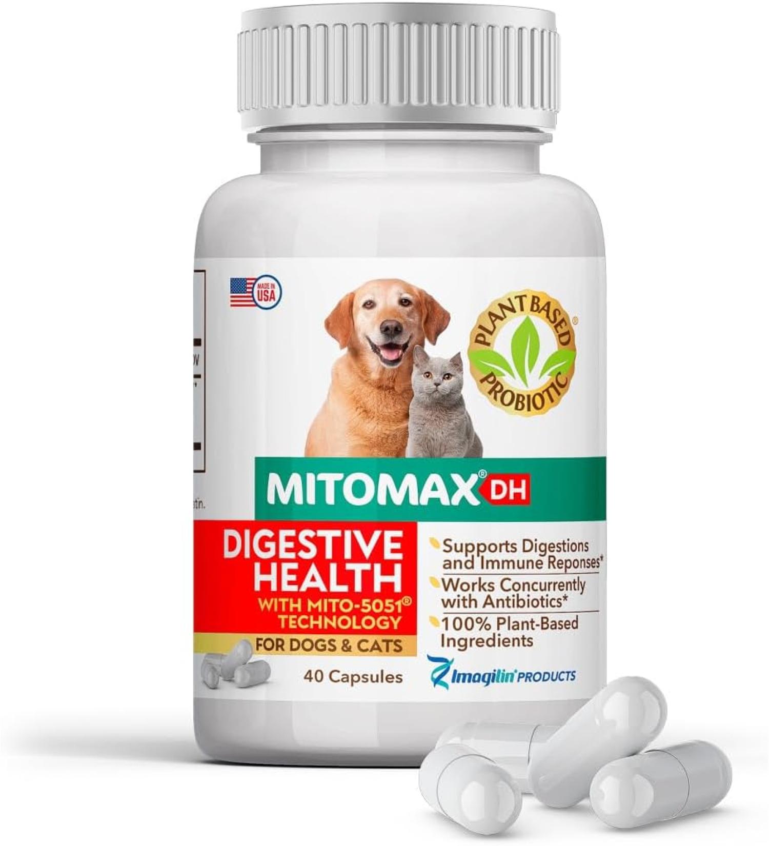 MitoMax-Premium Probiotics for Dogs and Cats | 40 Capsules | Imagilin Technology LLC - Buy Online on GoSupps.com