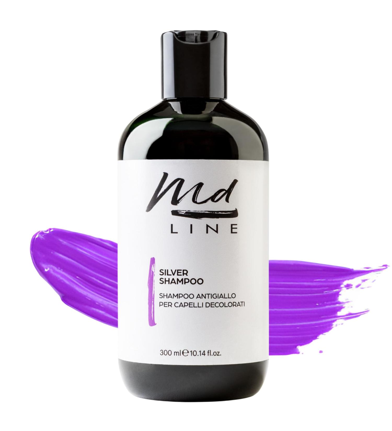  md LINE Professional Anti-Yellow Purple Shampoo for White Gray and Bleached Hair Cool Blonde Toning Shampoo Anti-Yellow Shampoo for Men and Women SLS and SLES Free - Buy Online on GoSupps.com