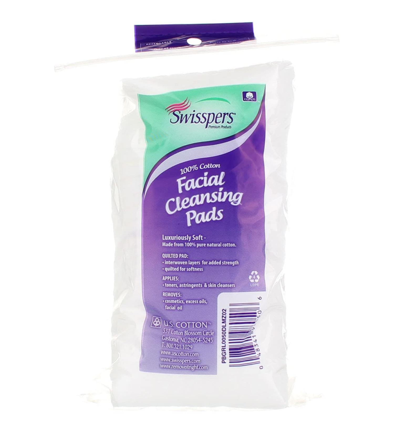 Buy Swisspers Facial Cleansing Pads - 50 Count | International Shipping Available - Buy Online on GoSupps.com