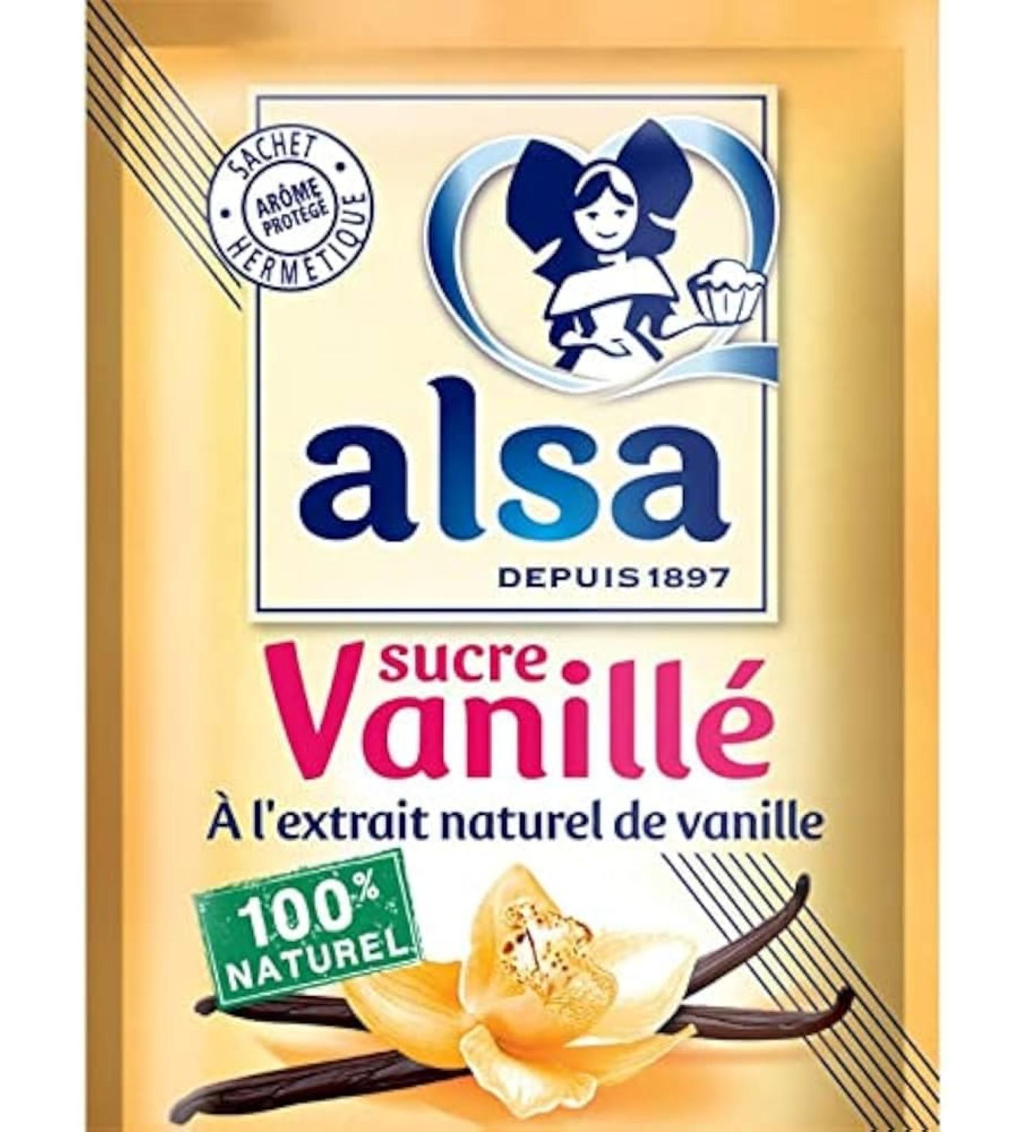 Alsa Sucre Vanill 12 Sachets 90g Extrait Naturel de Vanille Depuis 1897