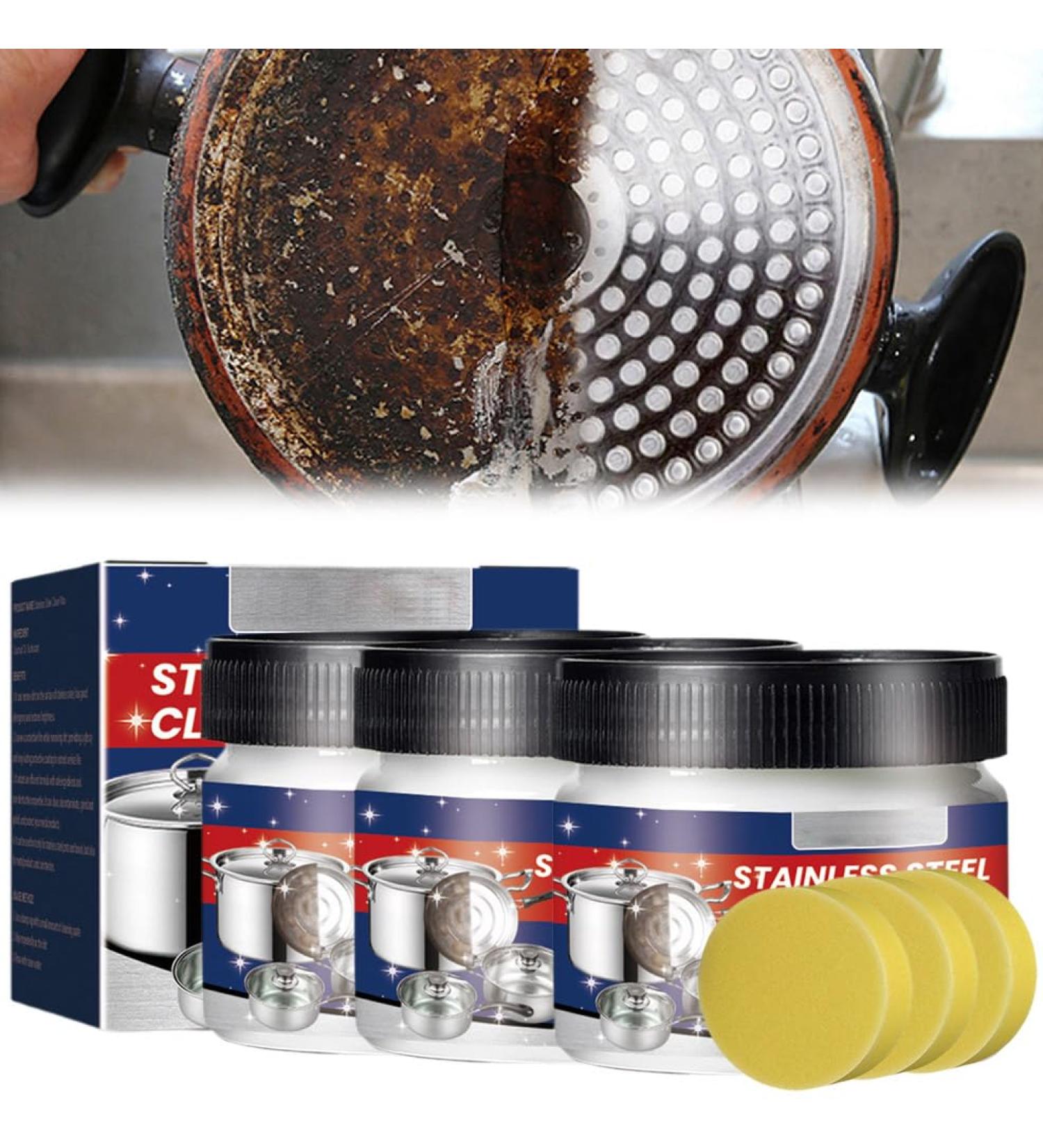 Stainless Steel Stain Cleaning Wax - 2024 All-Purpose Cleaner Spray | 3 PCs for Effective Cleaning & Care - Buy Online on GoSupps.com