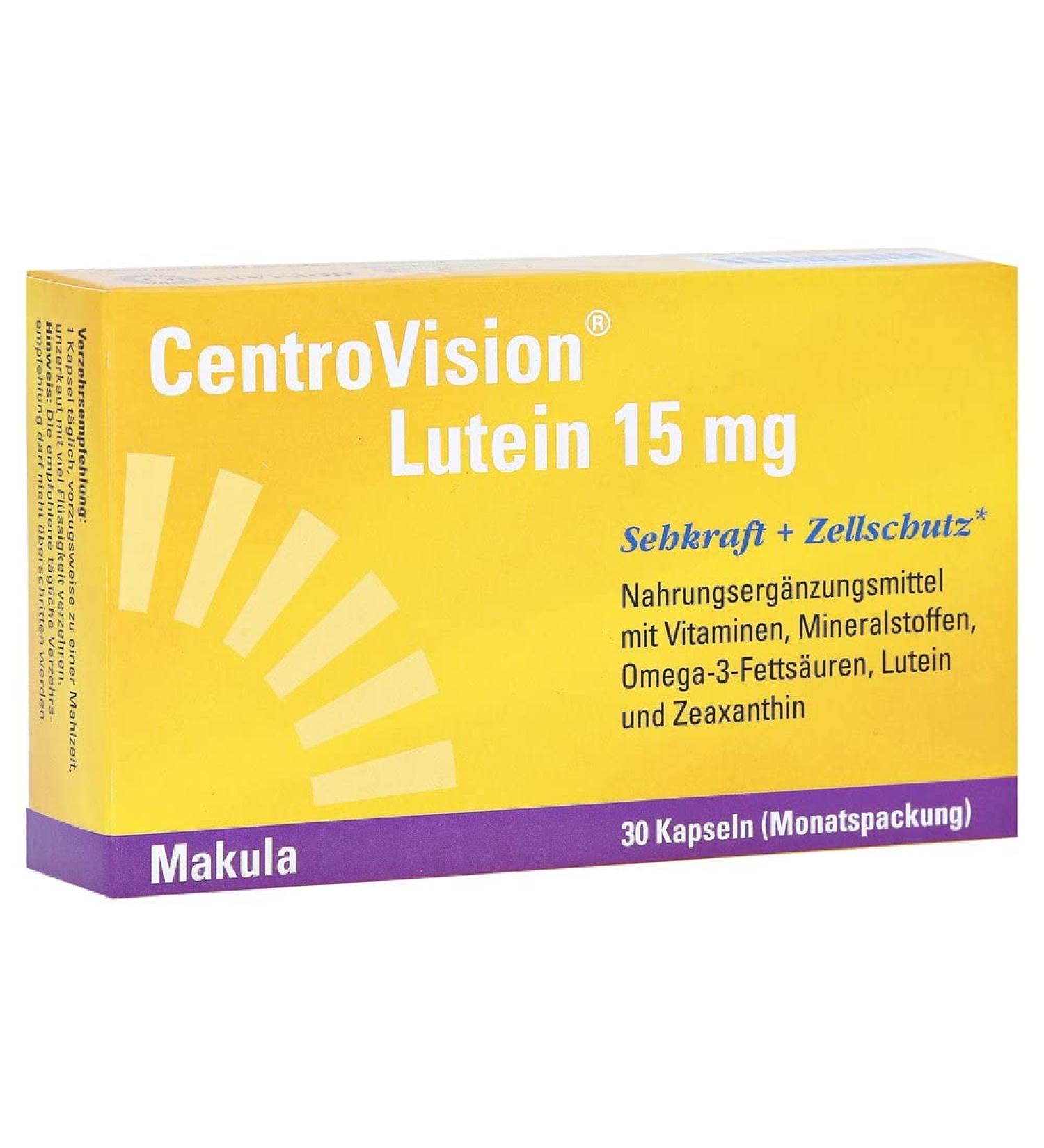 Buy Centrovision Lutein 15 mg Capsules - Enhance Vision & Eye Health | Fast International Shipping - Buy Online on GoSupps.com
